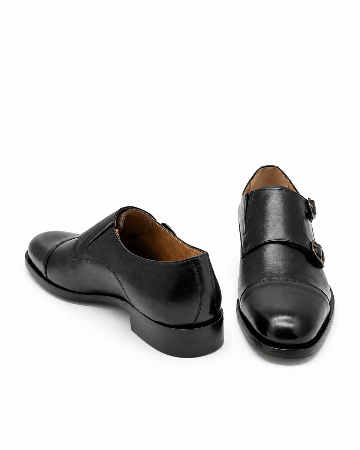 VARIO449-06VARIO Hakiki Deri Çift Tokalı Erkek Ayakkabı 053 SIYAH (Black)