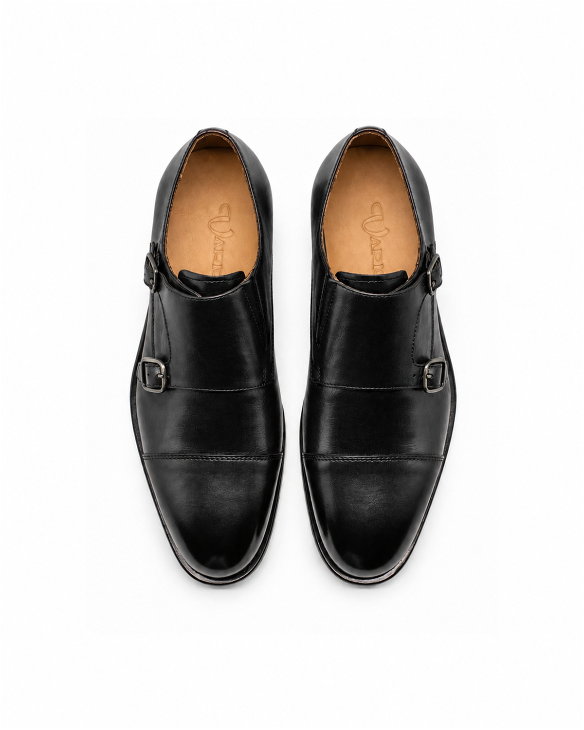 VARIO449-06VARIO Hakiki Deri Çift Tokalı Erkek Ayakkabı 053 SIYAH (Black)