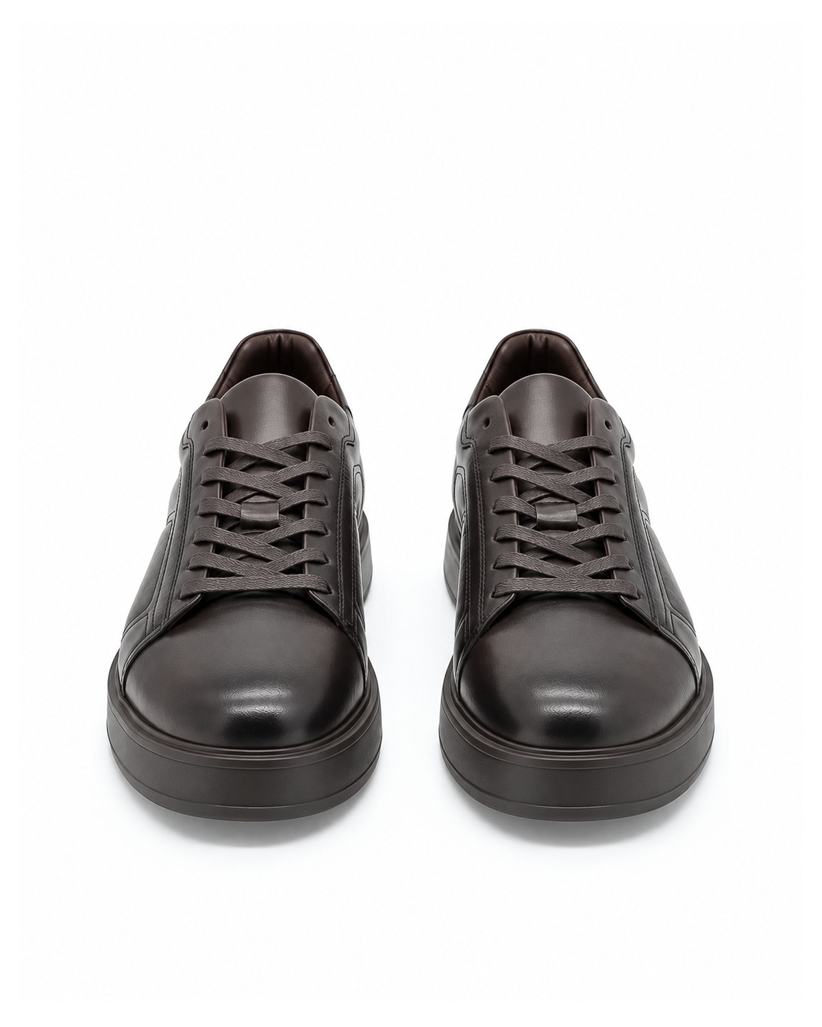 VARIO482-01VARIO Hakiki Deri Siyah Sneaker 165 KAHVE (BROWN)
