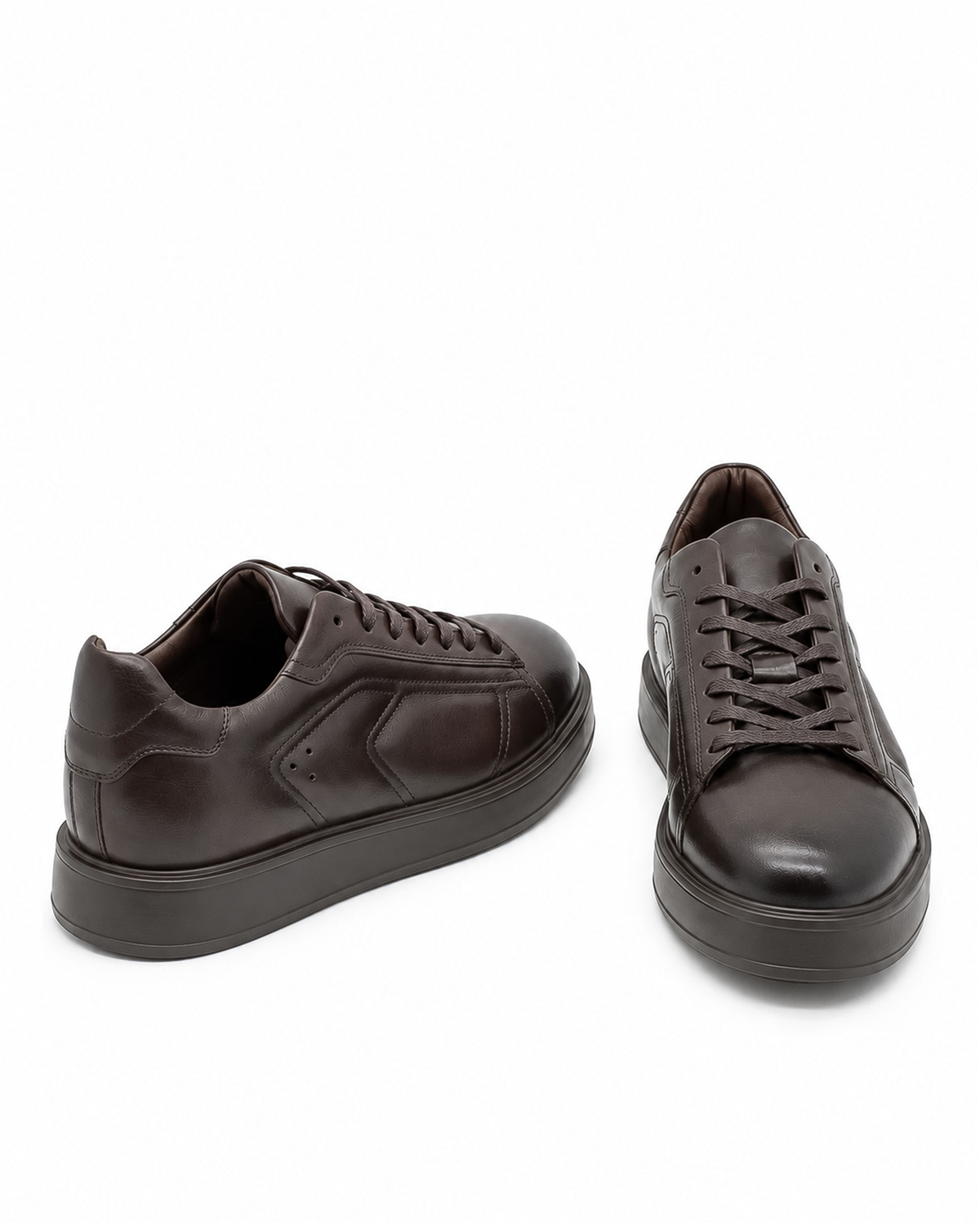 VARIO482-01VARIO Hakiki Deri Siyah Sneaker 165 KAHVE (BROWN)