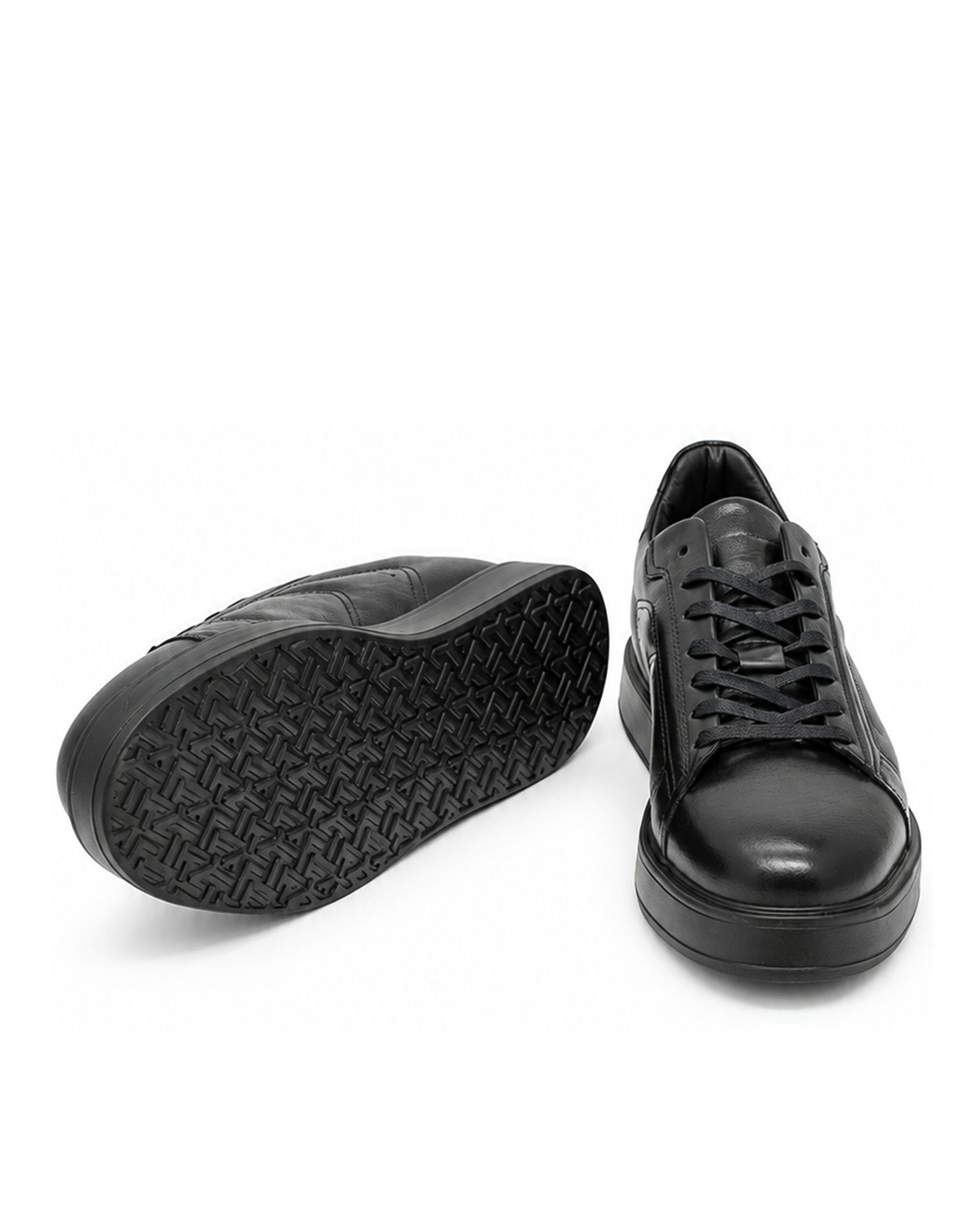 VARIO482-01VARIO Hakiki Deri Siyah Sneaker 053 SIYAH (Black)