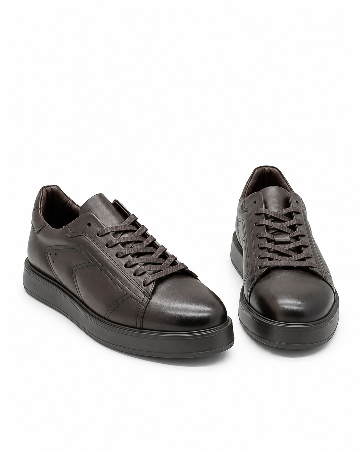 VARIO482-01VARIO Hakiki Deri Siyah Sneaker 165 KAHVE (BROWN)