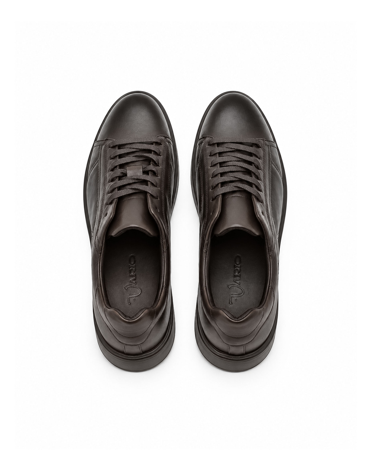 VARIO482-01VARIO Hakiki Deri Siyah Sneaker 165 KAHVE (BROWN)