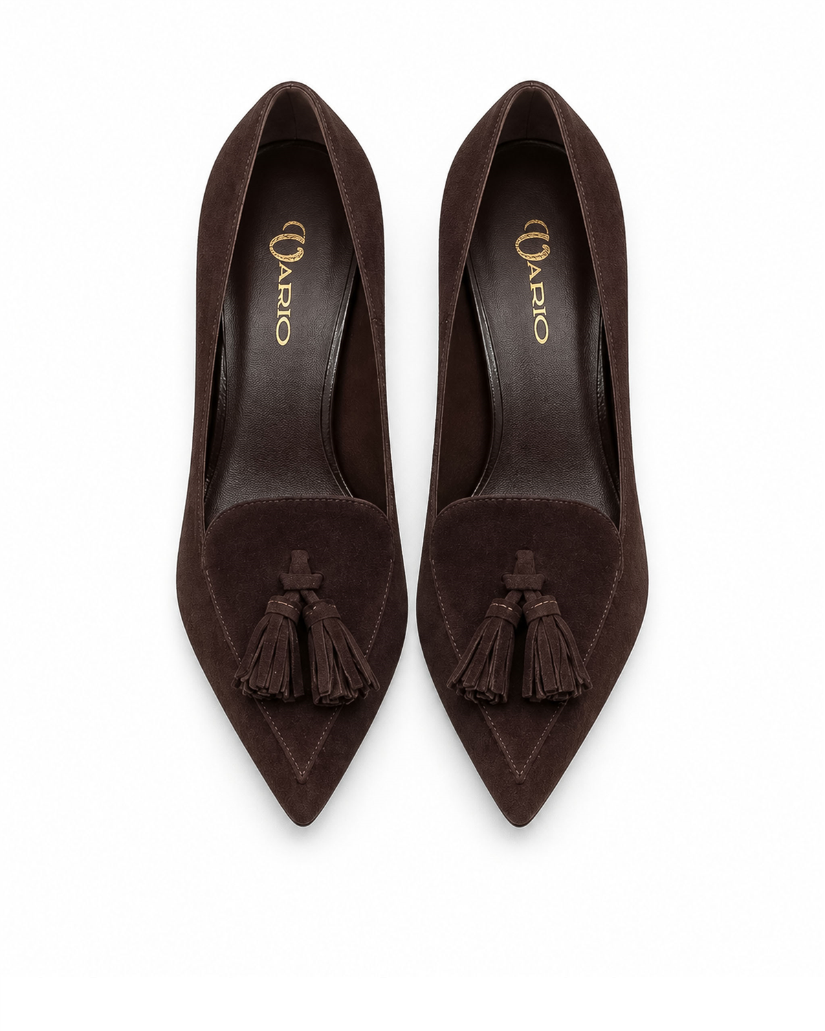 VARIO79957VARIO Hakiki Süet Kadın Topuklu Ayakkabı 381 KAHVE SÜET(Brown Suede)