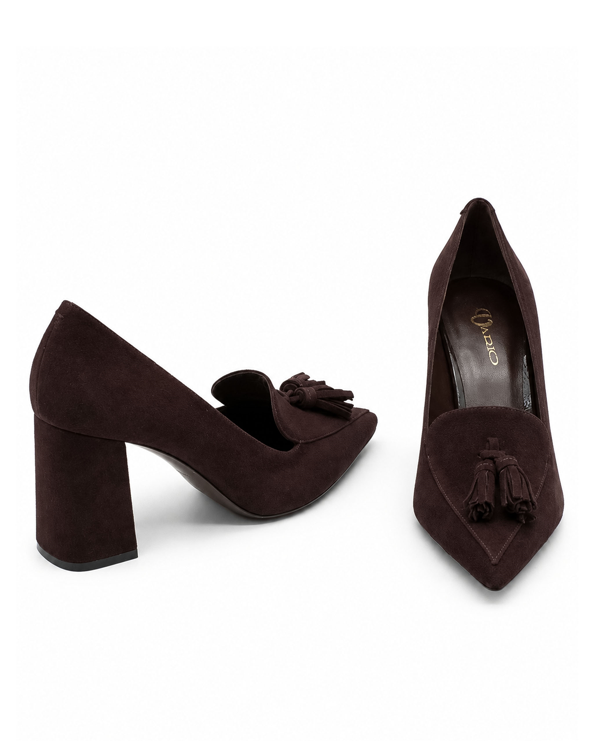 VARIO79957VARIO Hakiki Süet Kadın Topuklu Ayakkabı 381 KAHVE SÜET(Brown Suede)