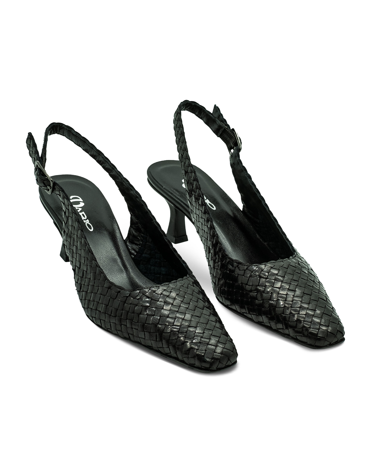 VARIO8204VARIO Hakiki Deri Örgü Kadın Topuklu Ayakkabı Z139 Siyah Örgü (Black Knitting)