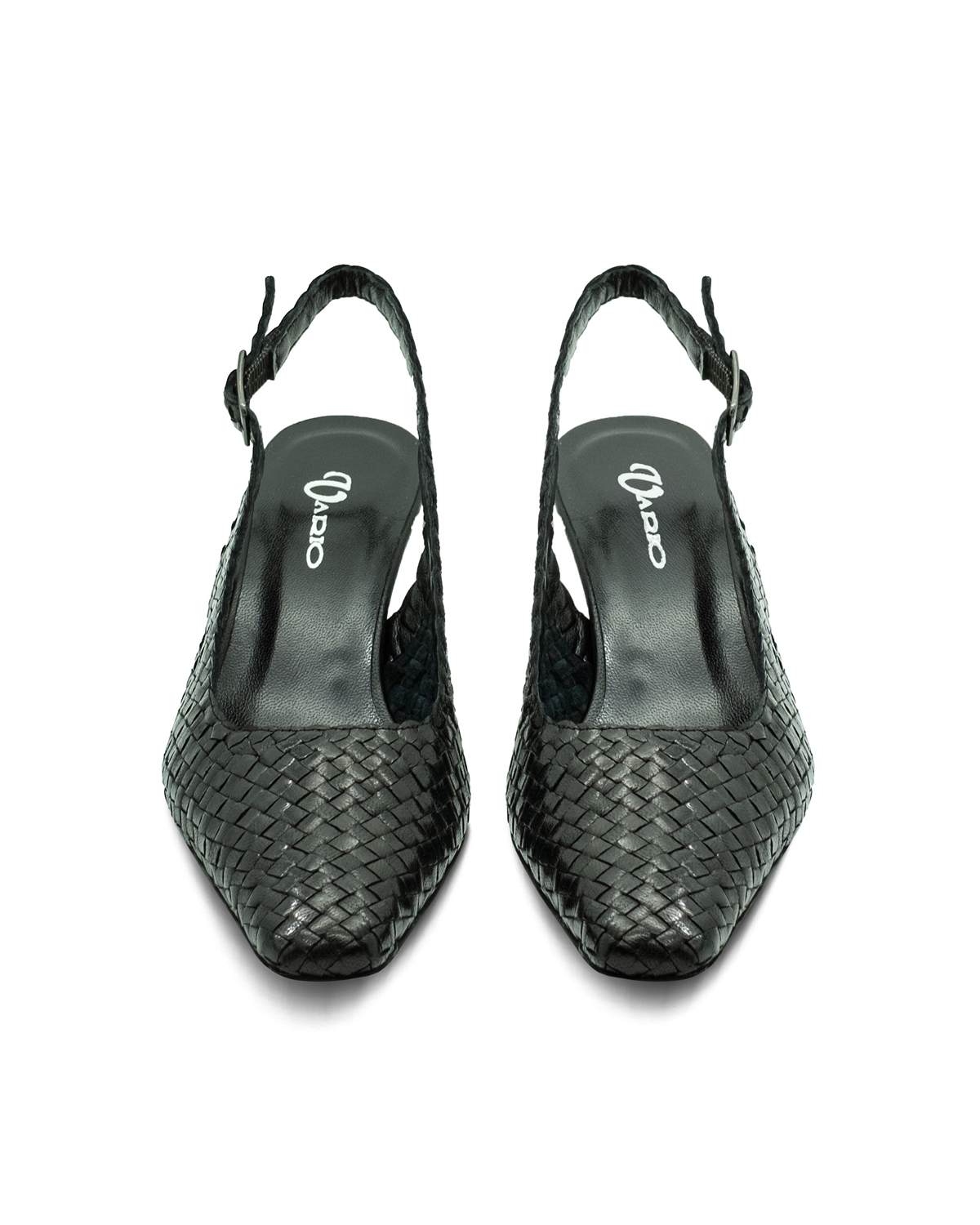 VARIO8204VARIO Hakiki Deri Örgü Kadın Topuklu Ayakkabı Z139 Siyah Örgü (Black Knitting)