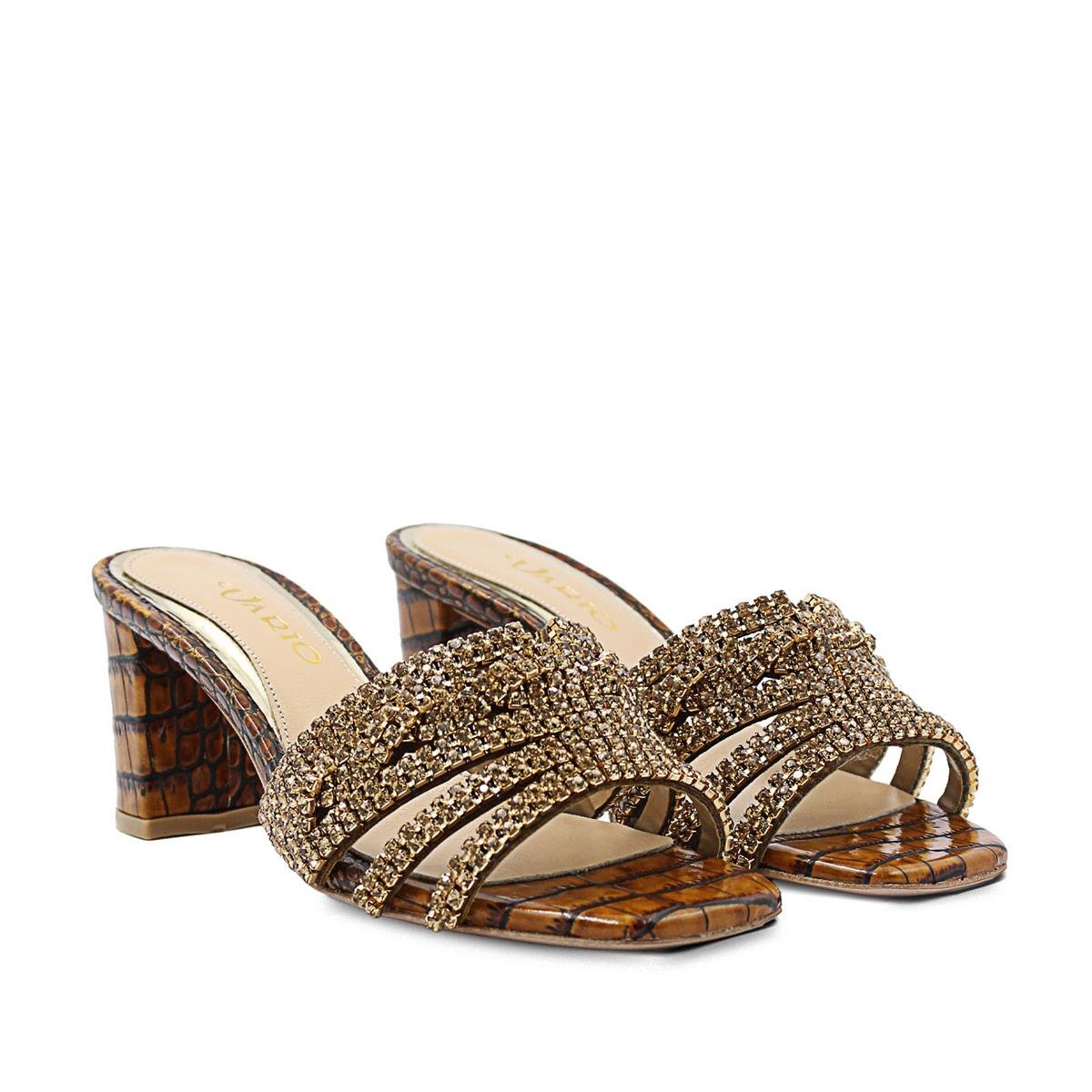 VARIO8895VARIO KAHVE BASKI KROKO (Brown print croco)