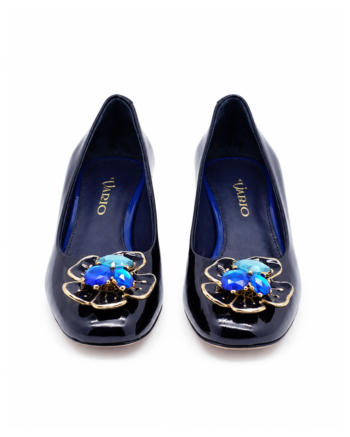 VARIO916 90 V36VARIO Rugan Hakiki Deri Kadın Topuklu Ayakkabı Z162 RUGAN LACİVERT (Navy Blue Patent Leather) C603