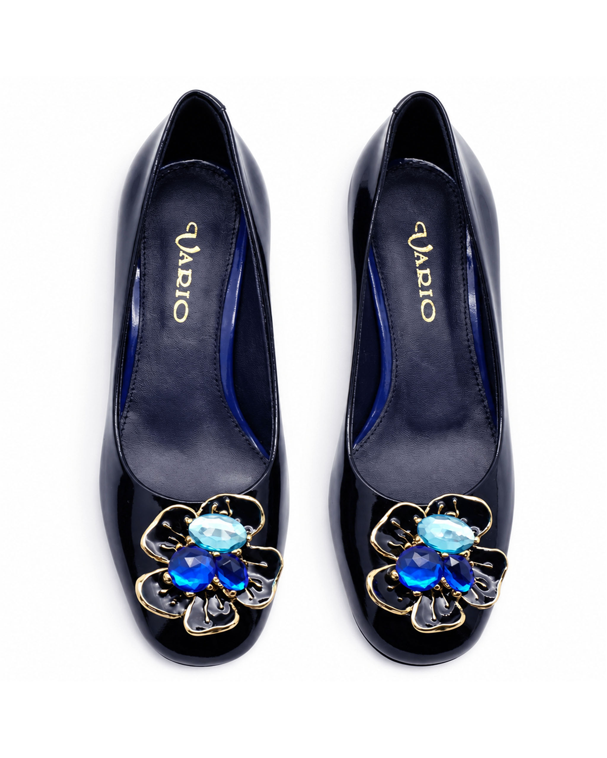 VARIO916 90 V36VARIO Rugan Hakiki Deri Kadın Topuklu Ayakkabı Z162 RUGAN LACİVERT (Navy Blue Patent Leather) C603