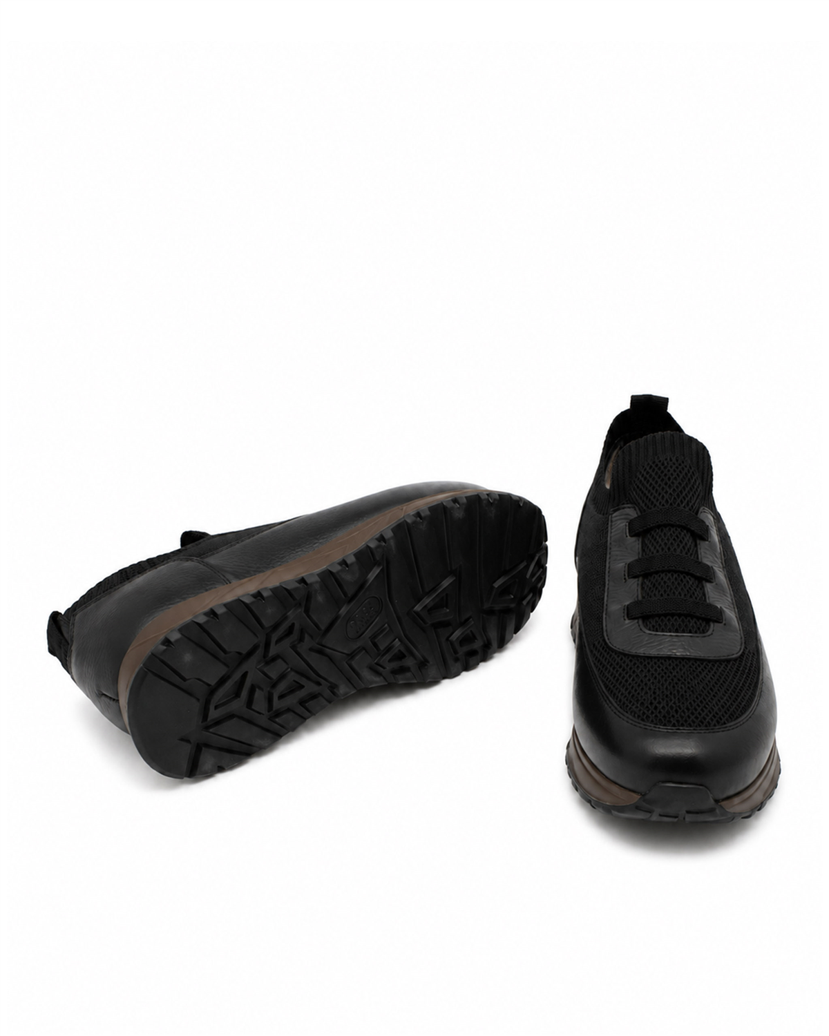VARIO97680VARIO Hakiki Deri Erkek Sneaker Ayakkabı Z658 SİYAH DERİ+SİYAH TRİKO