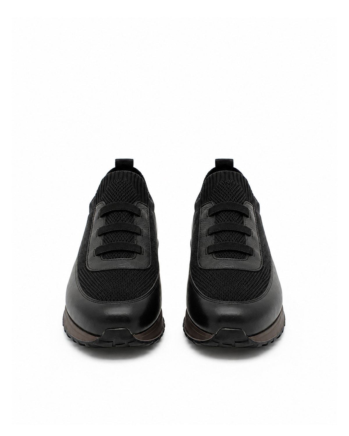 VARIO97680VARIO Hakiki Deri Erkek Sneaker Ayakkabı Z658 SİYAH DERİ+SİYAH TRİKO