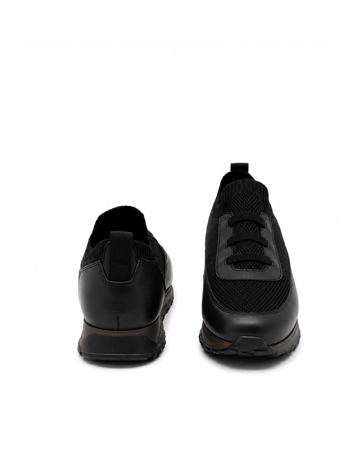 VARIO97680VARIO Hakiki Deri Erkek Sneaker Ayakkabı Z658 SİYAH DERİ+SİYAH TRİKO