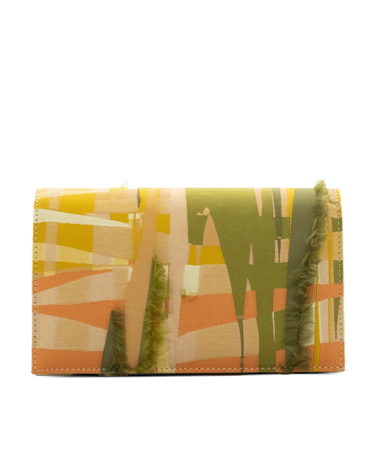 VARIOCNT036VARIO Desenli Canvas Zincir Askılı Clutch Çanta 6435 MULTICOLOR