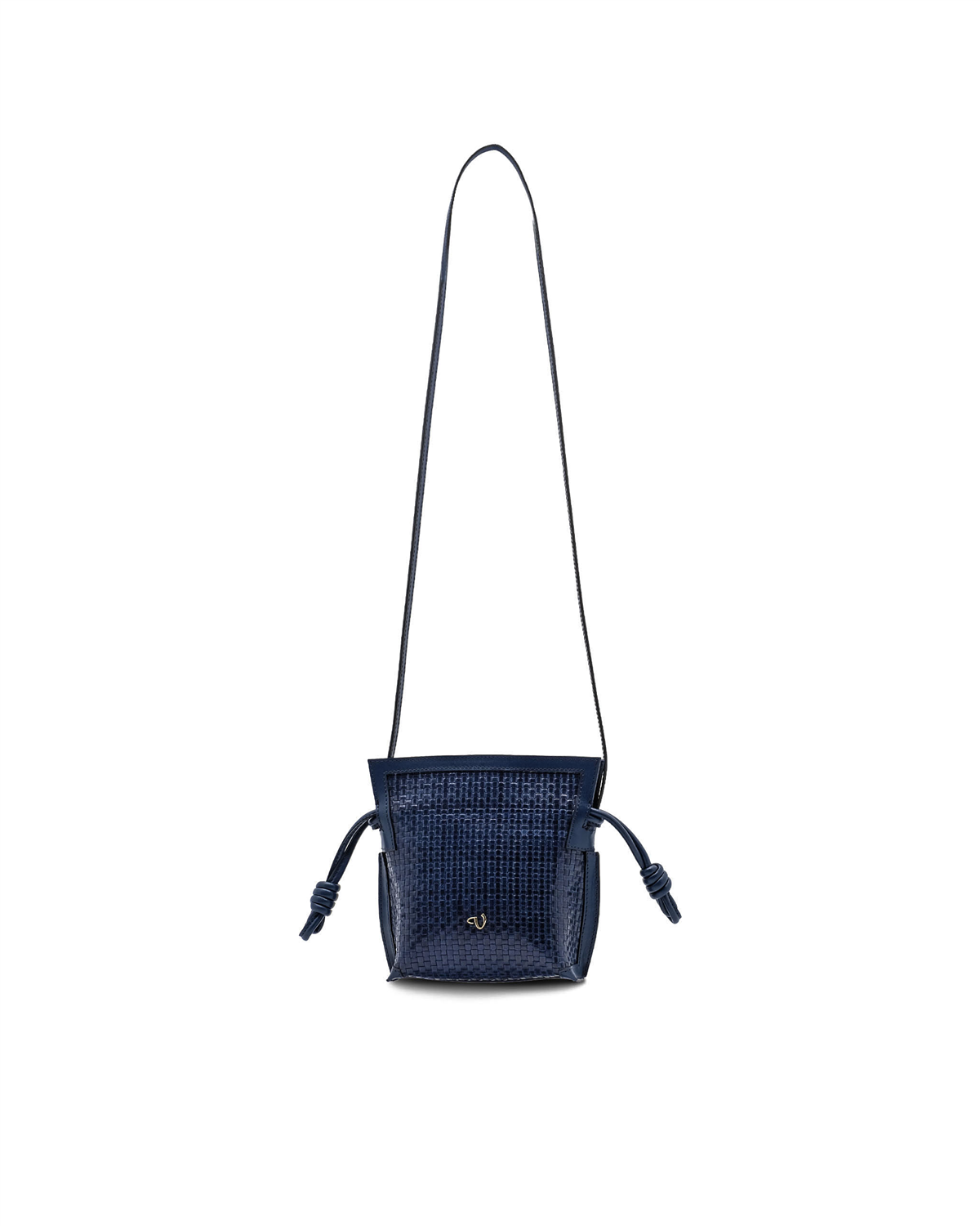 VARIOCNT039VARIO Hakiki Deri Örgü Kadın Çanta Y94 LACİVERT ÖRGÜ (Navy Blue Knit)