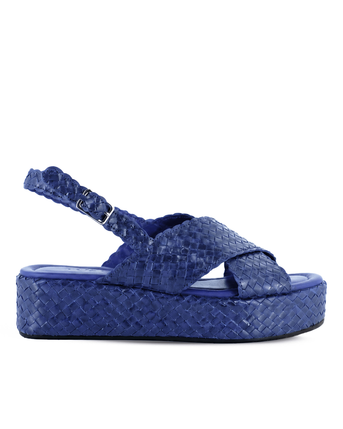 VARIOİZMİRVARIO Hakiki Deri Örgü Platform Sandalet Y94 LACİVERT ÖRGÜ (Navy Blue Knit)