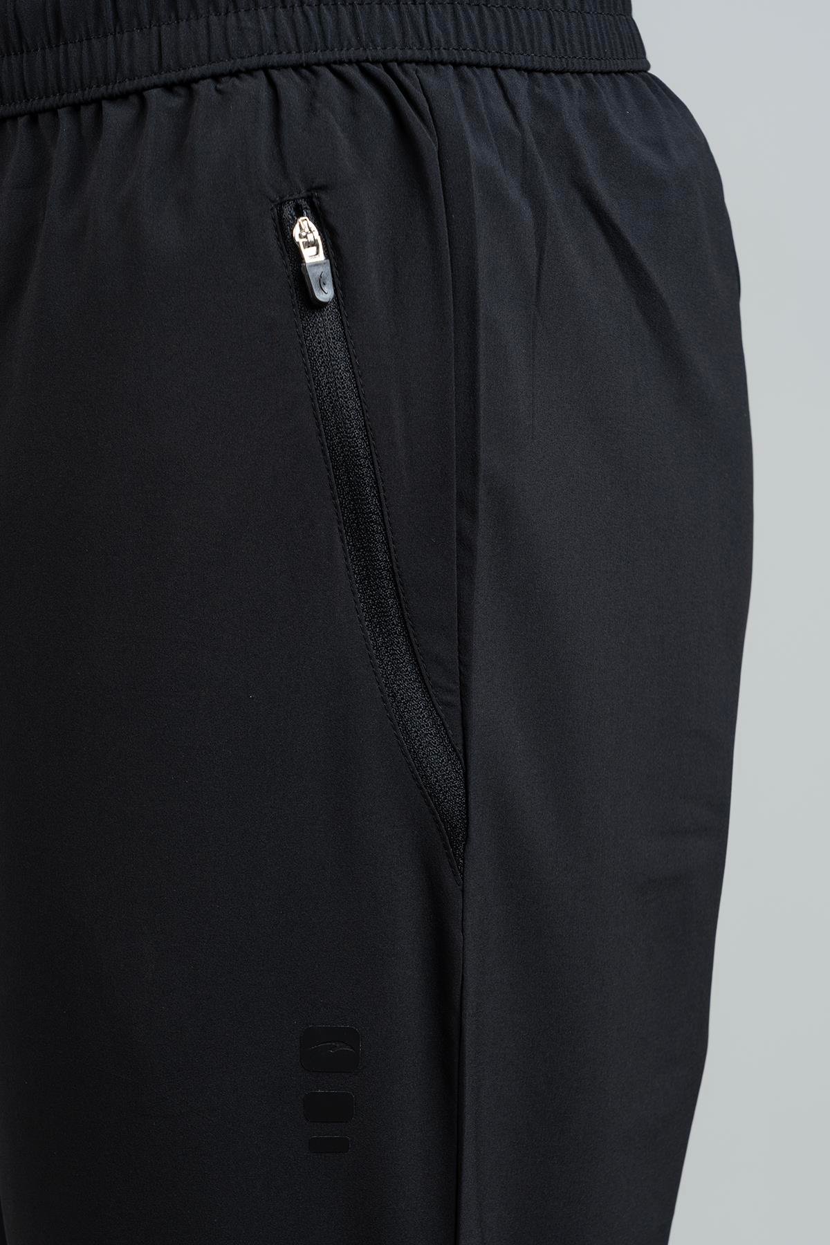 Maraton Active Comfort Erkek Dik Yaka Dar Paça Reglan Kol Antrenman Siyah Eşofman Takımı 22663