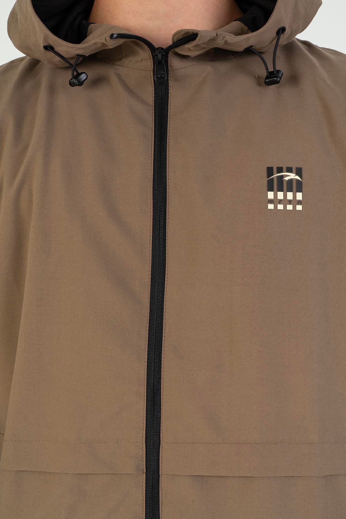 Maraton Active Comfort Erkek Kapşonlu Tress Lastik Reglan Kol Antrenman Kakao Eşofman Takımı 22736