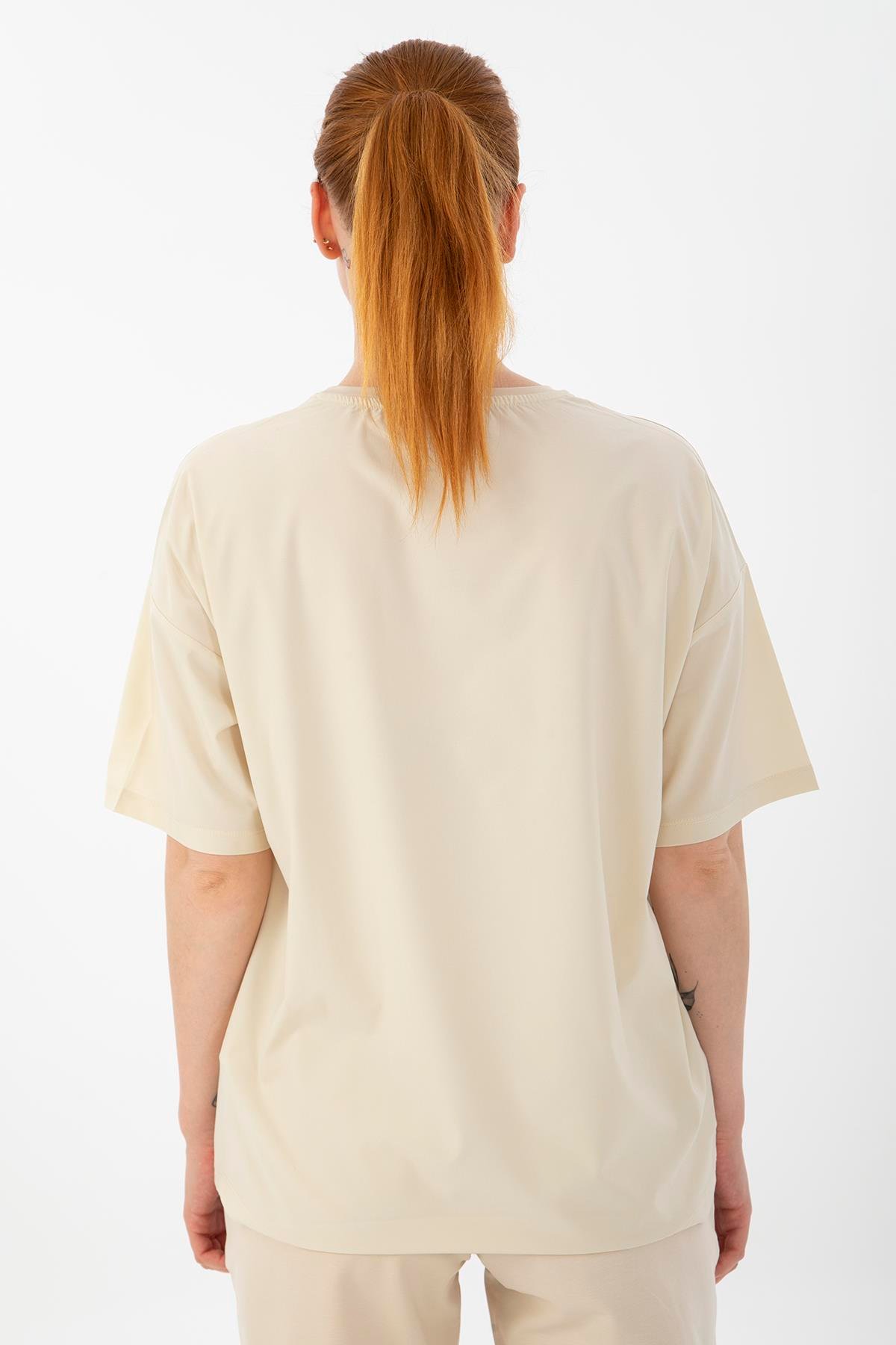 Maraton Active Comfort Kadın Bisiklet Yaka  Kısa Kol Training T-shirt 21209
