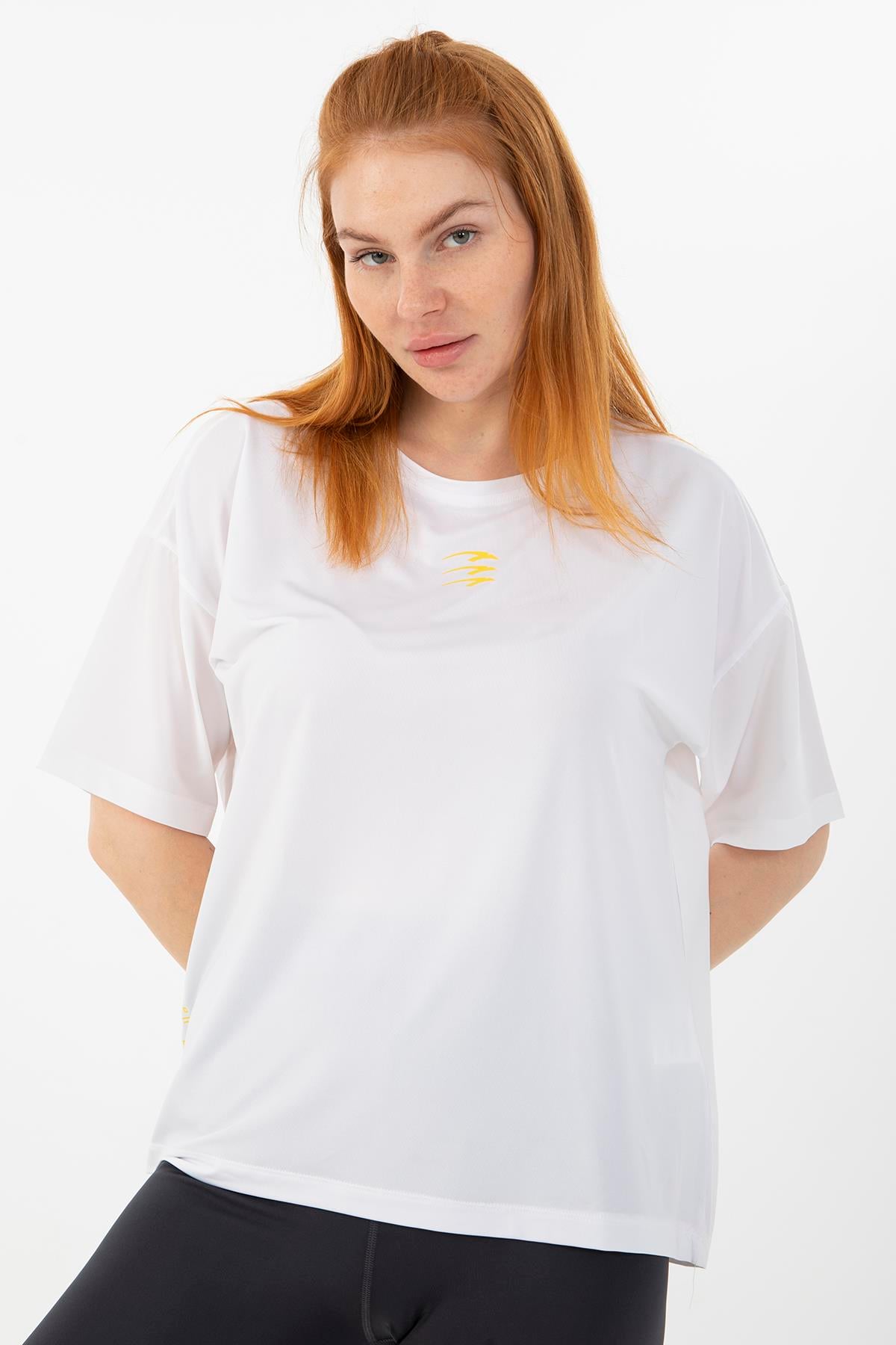 Maraton Active Comfort Kadın Bisiklet Yaka  Kısa Kol Training T-shirt 21209