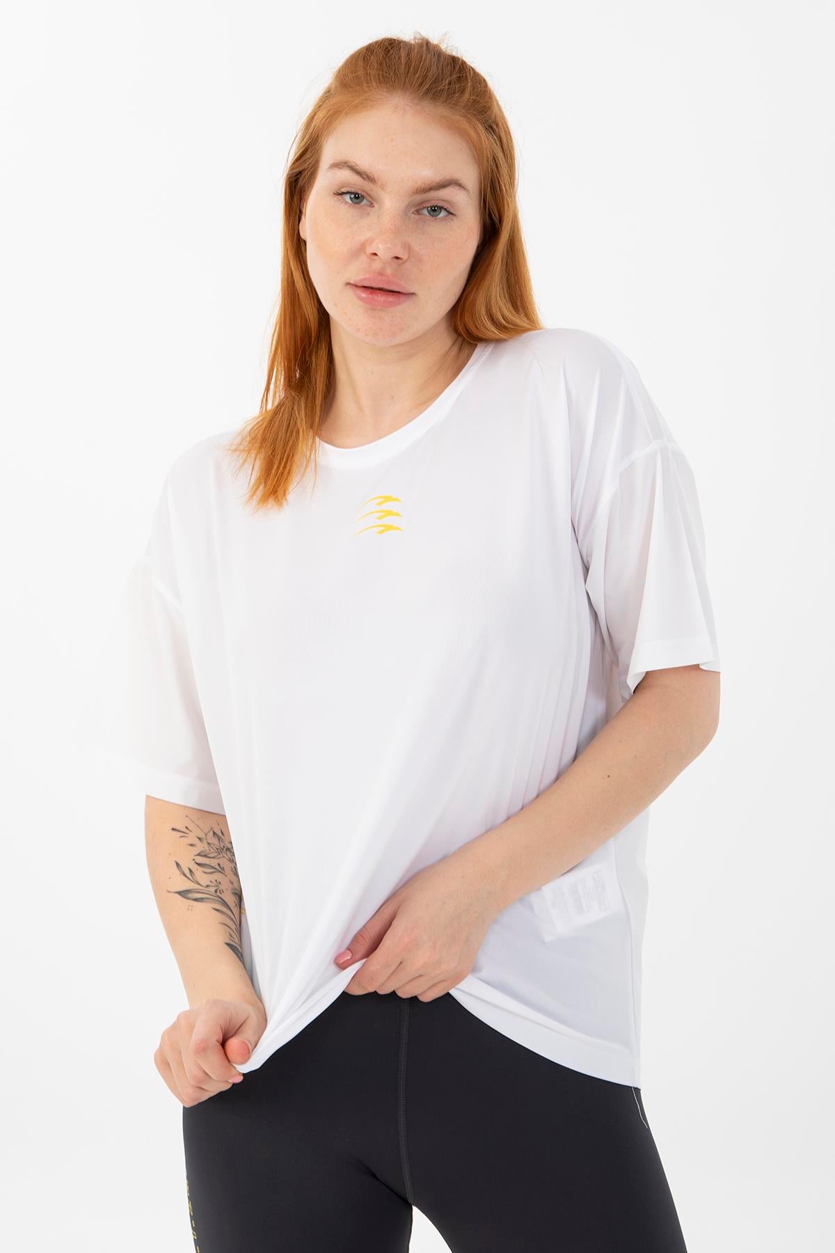 Maraton Active Comfort Kadın Bisiklet Yaka  Kısa Kol Training T-shirt 21209