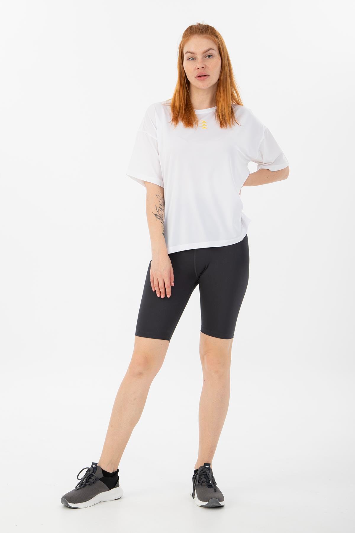 Maraton Active Comfort Kadın Bisiklet Yaka  Kısa Kol Training T-shirt 21209