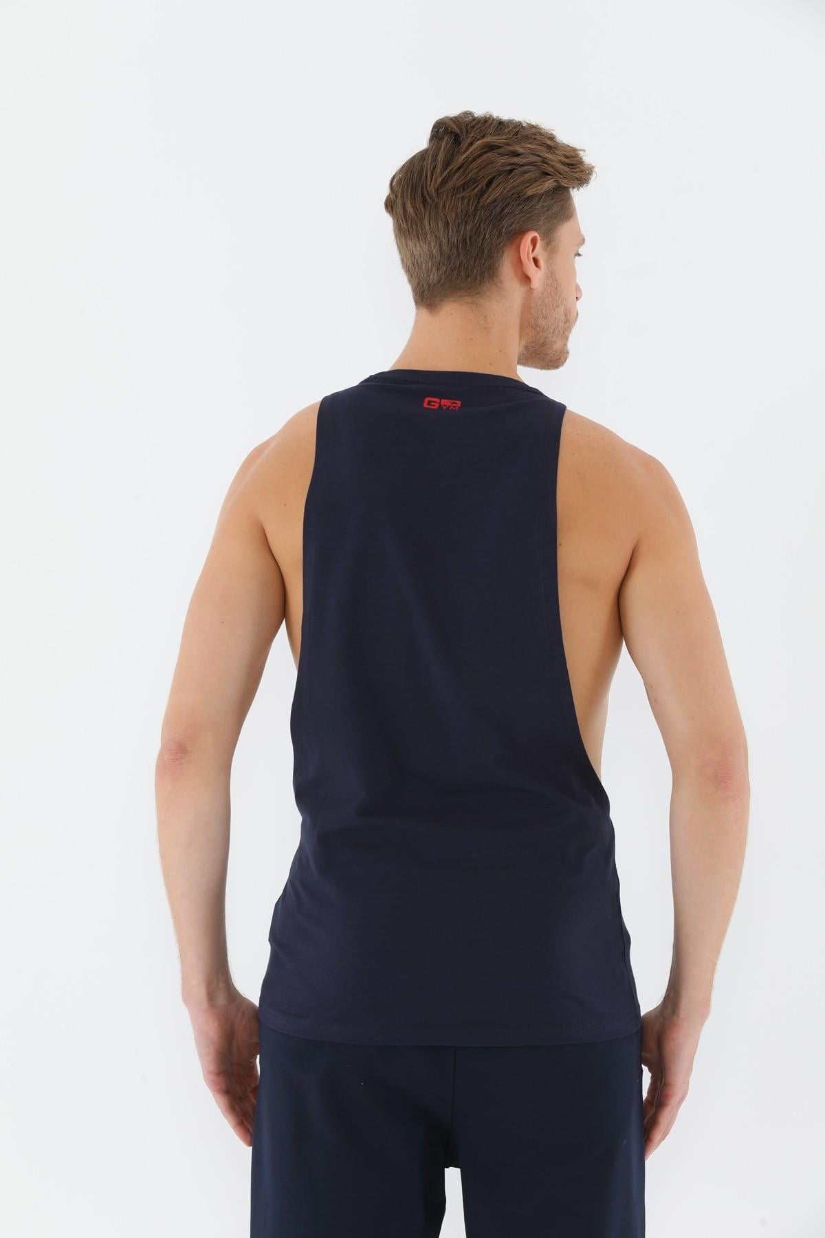 Maraton Active  Erkek Bisiklet Yaka  Kolsuz Gym Atlet 17544