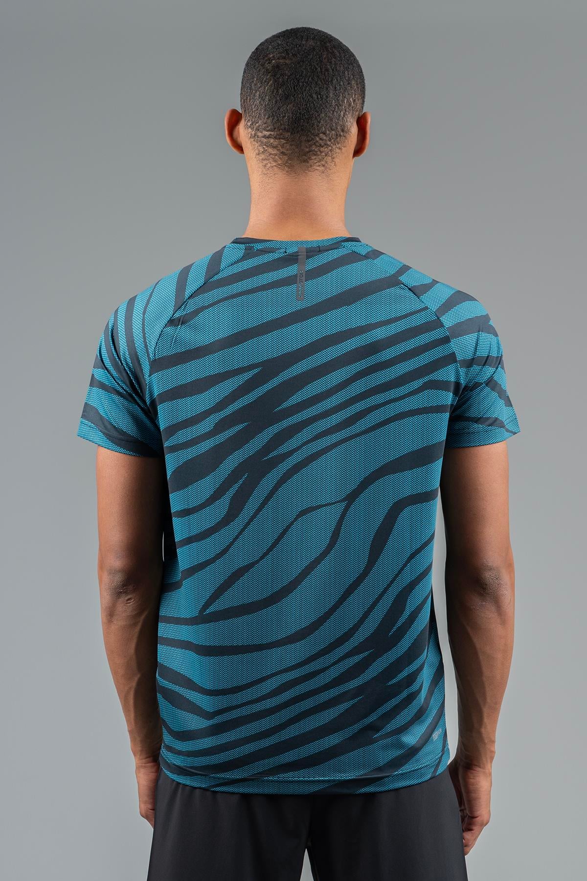 Maraton Active Regular Erkek Bisiklet Yaka  Reglan Kol Koşu Turkuaz T-shirt 22734