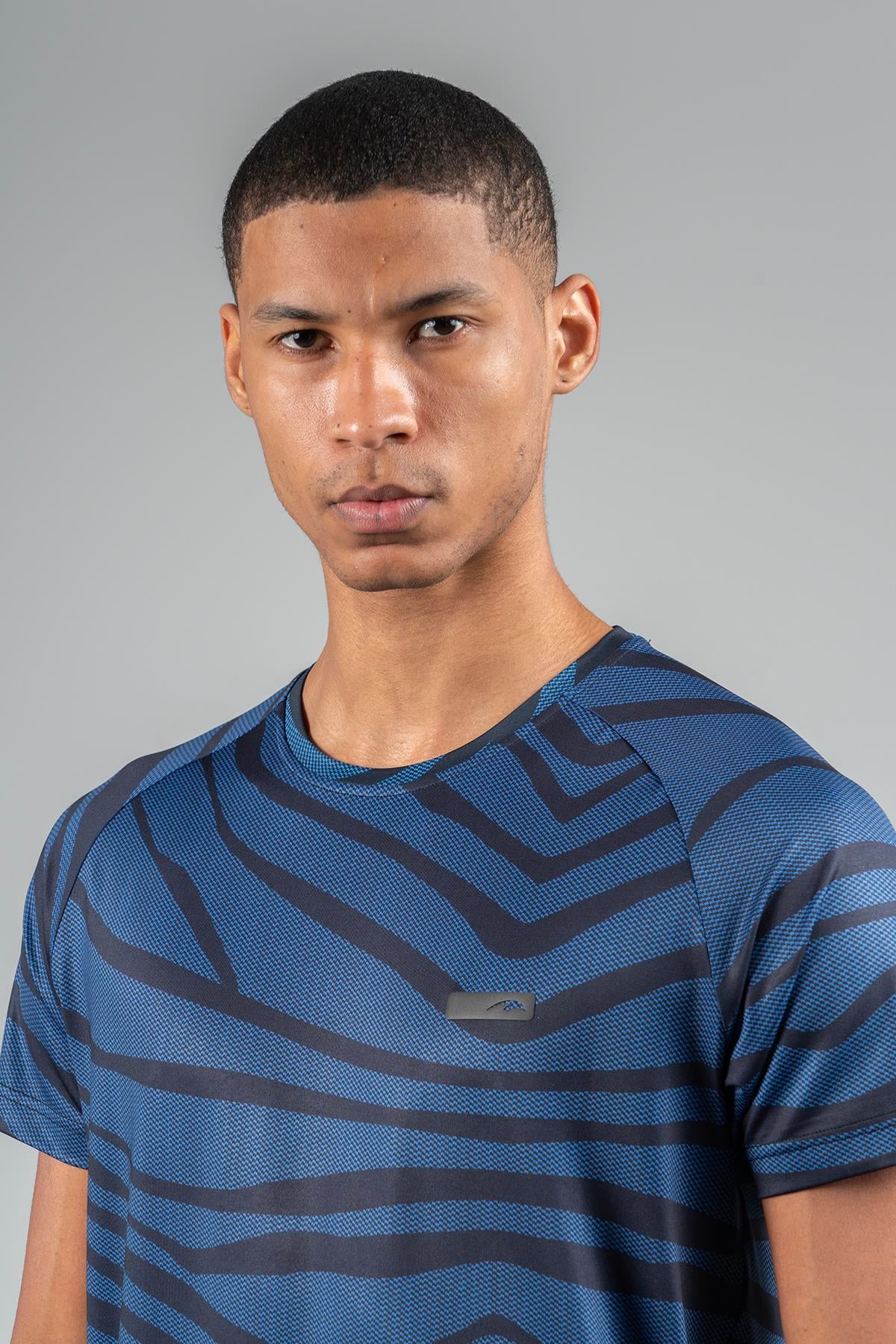 Maraton Active Regular Erkek Bisiklet Yaka  Reglan Kol Koşu Saks T-shirt 22734