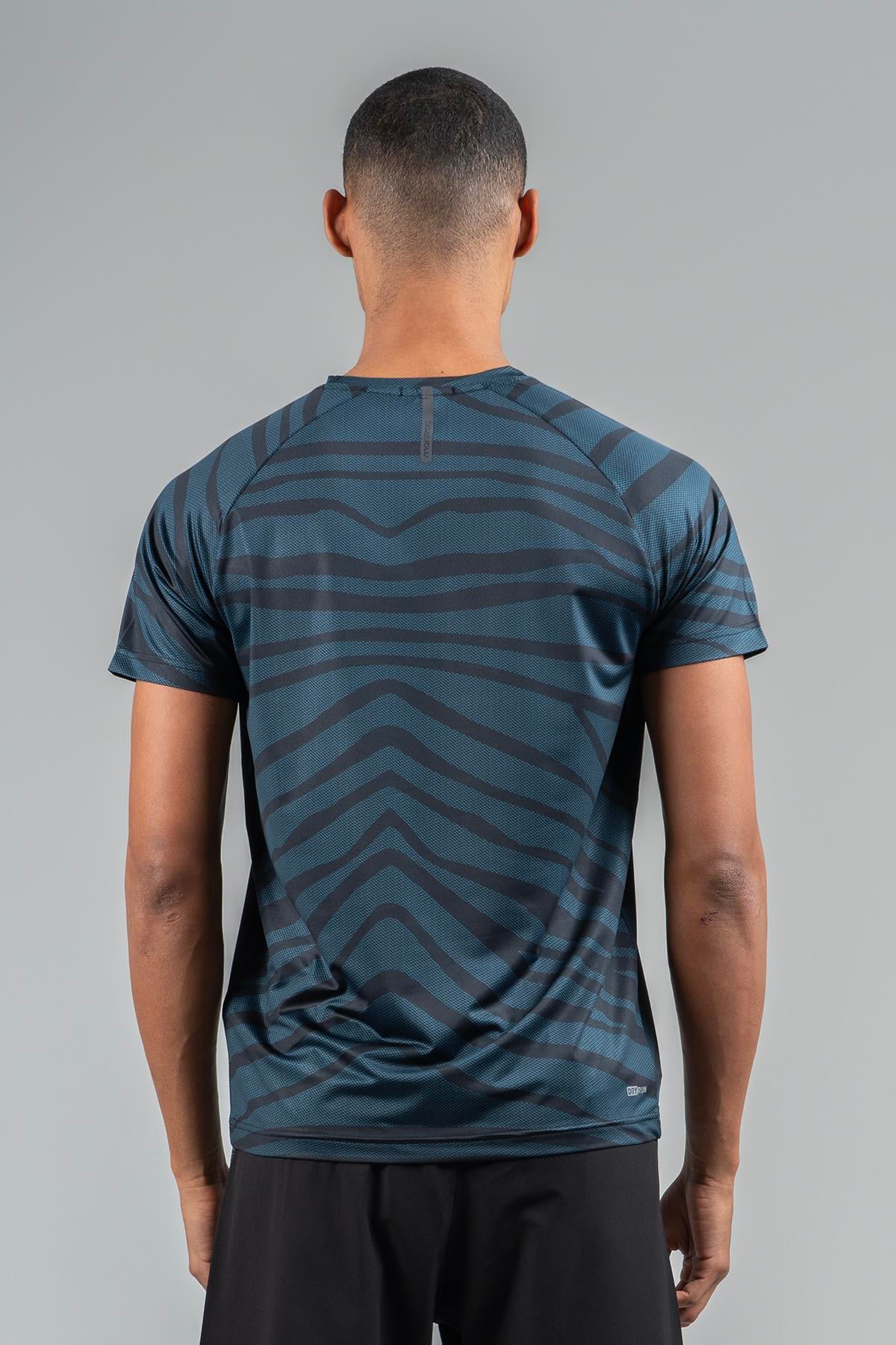 Maraton Active Regular Erkek Bisiklet Yaka  Reglan Kol Koşu Petrol T-shirt 22734