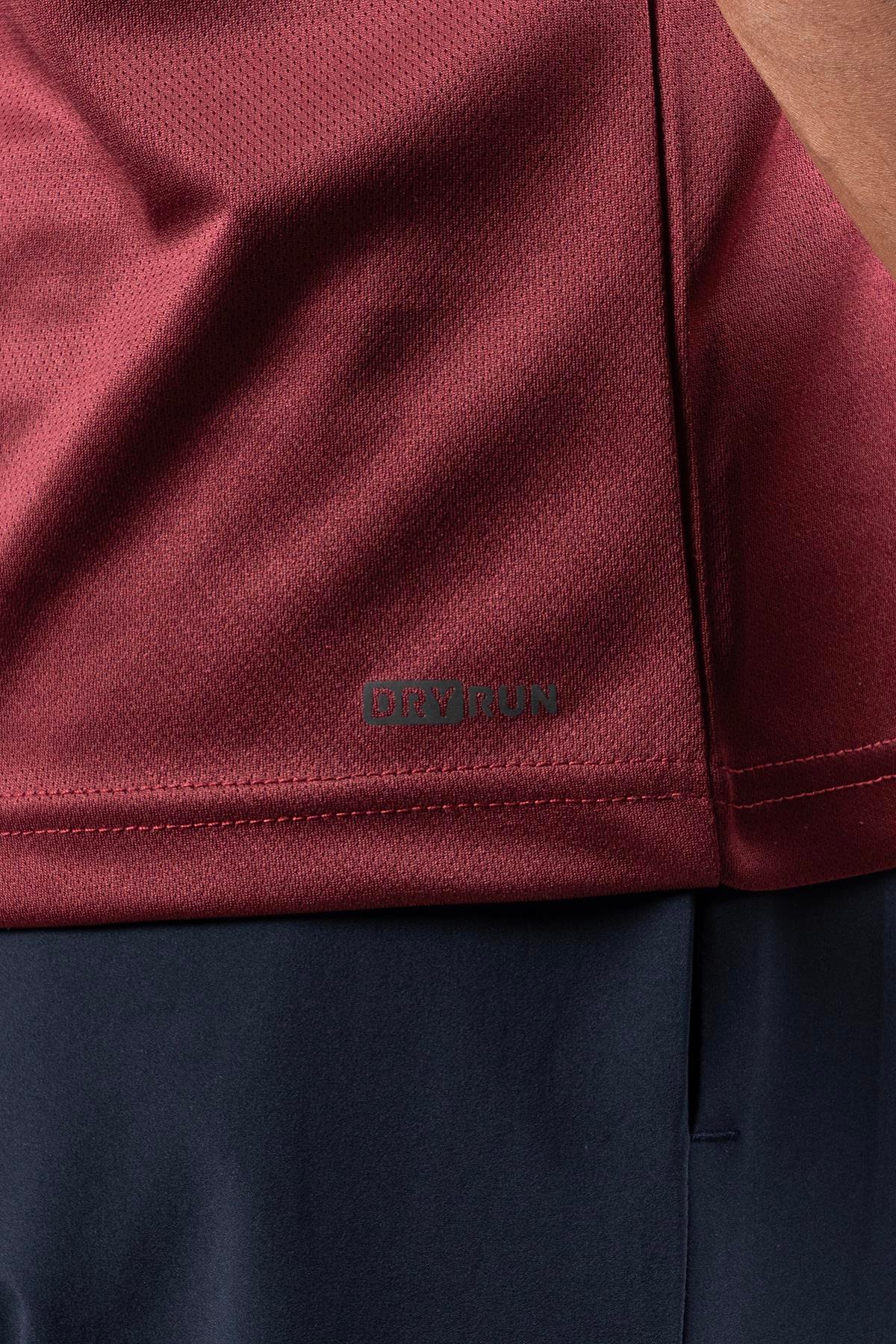 Maraton Active Regular Erkek Bisiklet Yaka  Kısa Kol Koşu Bordo T-shirt 22748