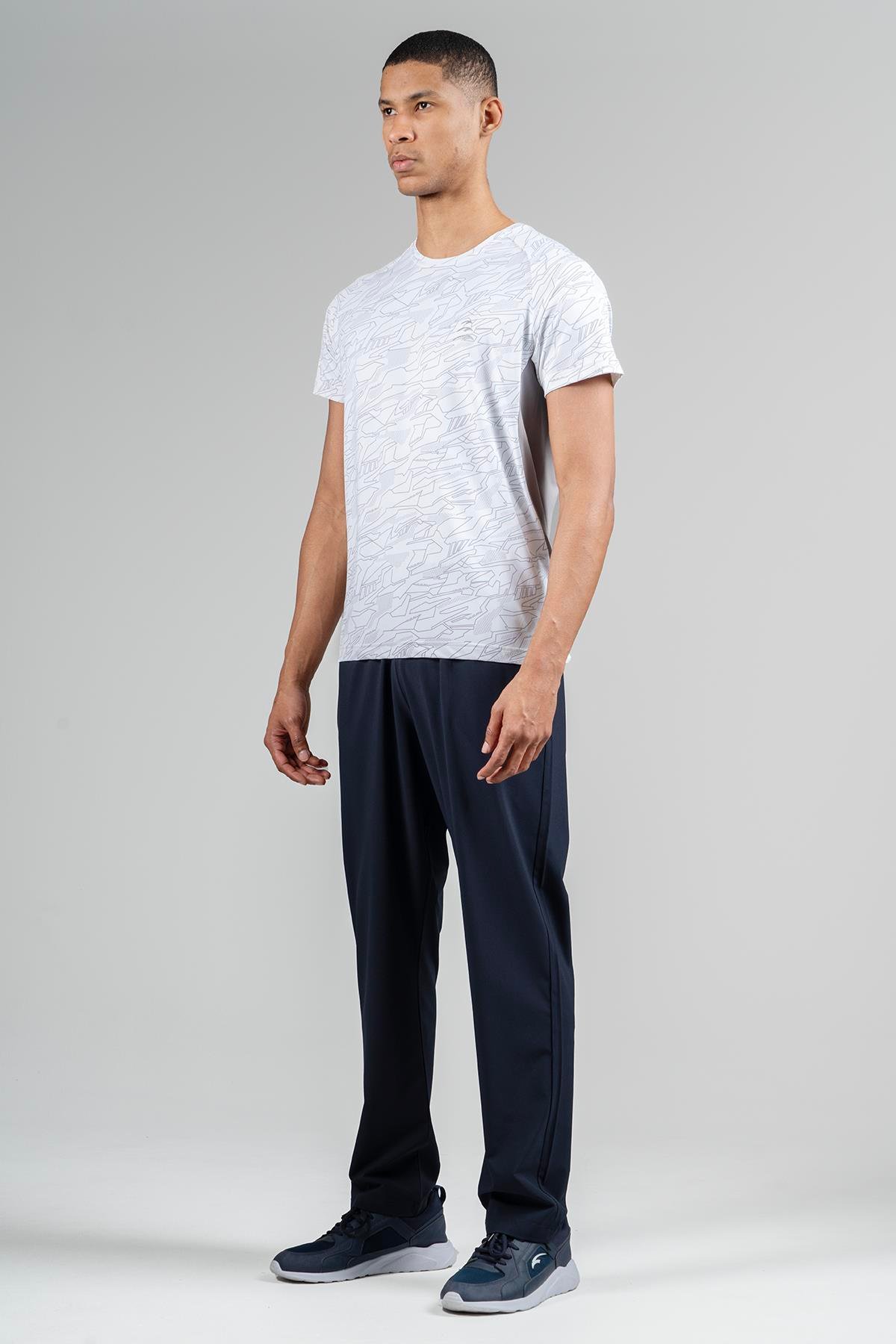 Maraton Active Regular Erkek Bisiklet Yaka  Reglan Kol Koşu Ekru T-shirt 22753