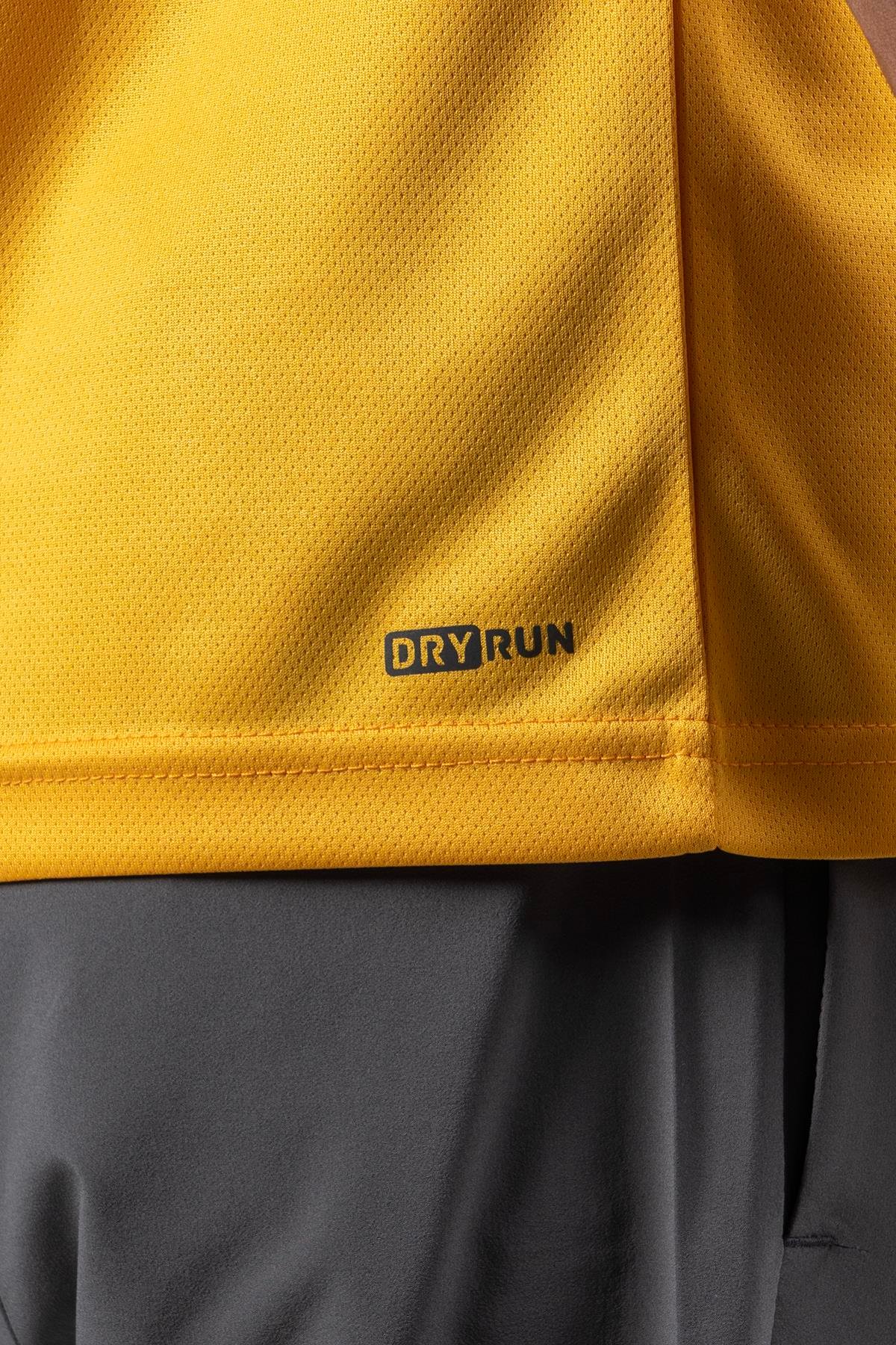 Maraton Active Regular Erkek Bisiklet Yaka  Kısa Kol Koşu Safran T-shirt 22748
