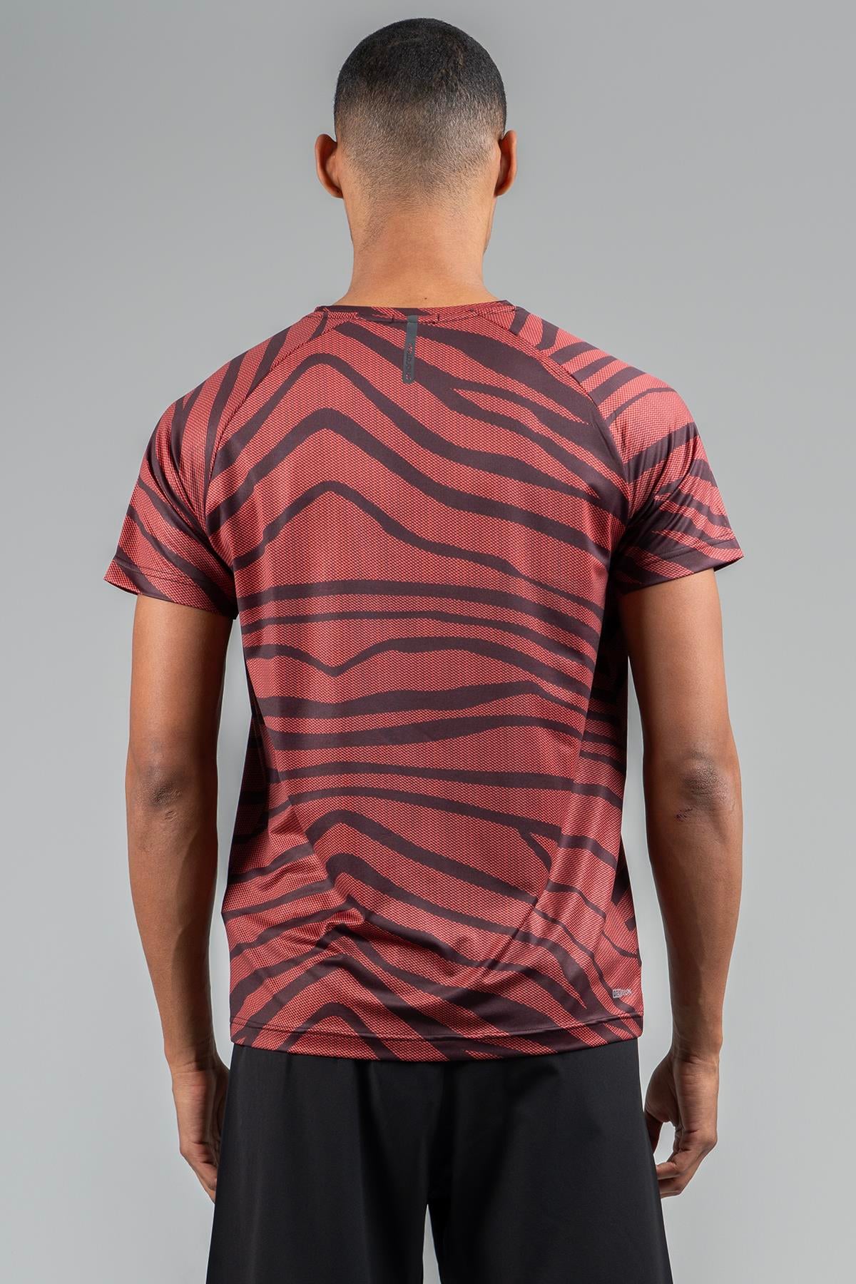 Maraton Active Regular Erkek Bisiklet Yaka  Reglan Kol Koşu Kırmızı T-shirt 22734
