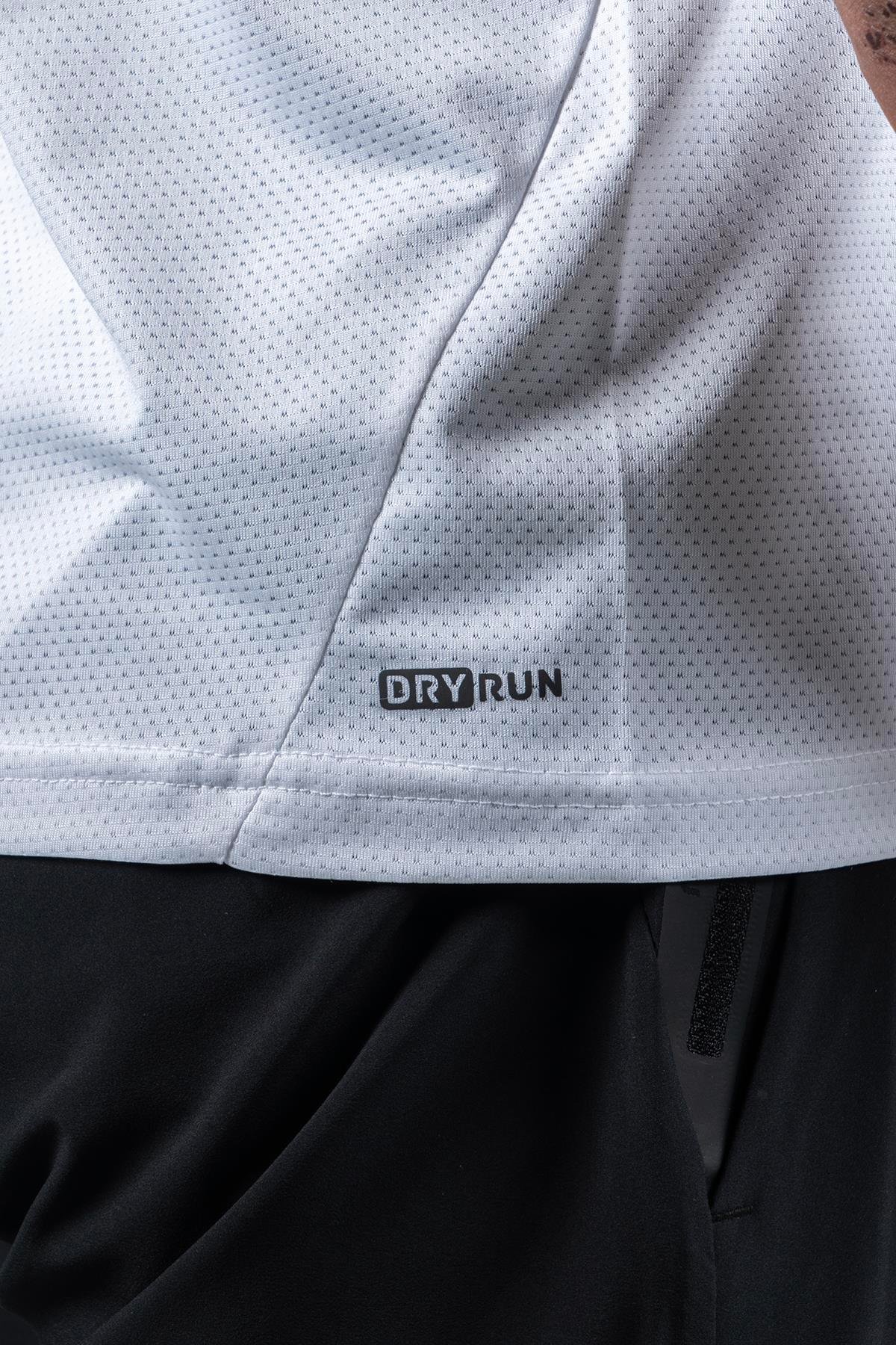Maraton Active Regular Erkek Bisiklet Yaka  Reglan Kol Koşu Beyaz T-shirt 22750