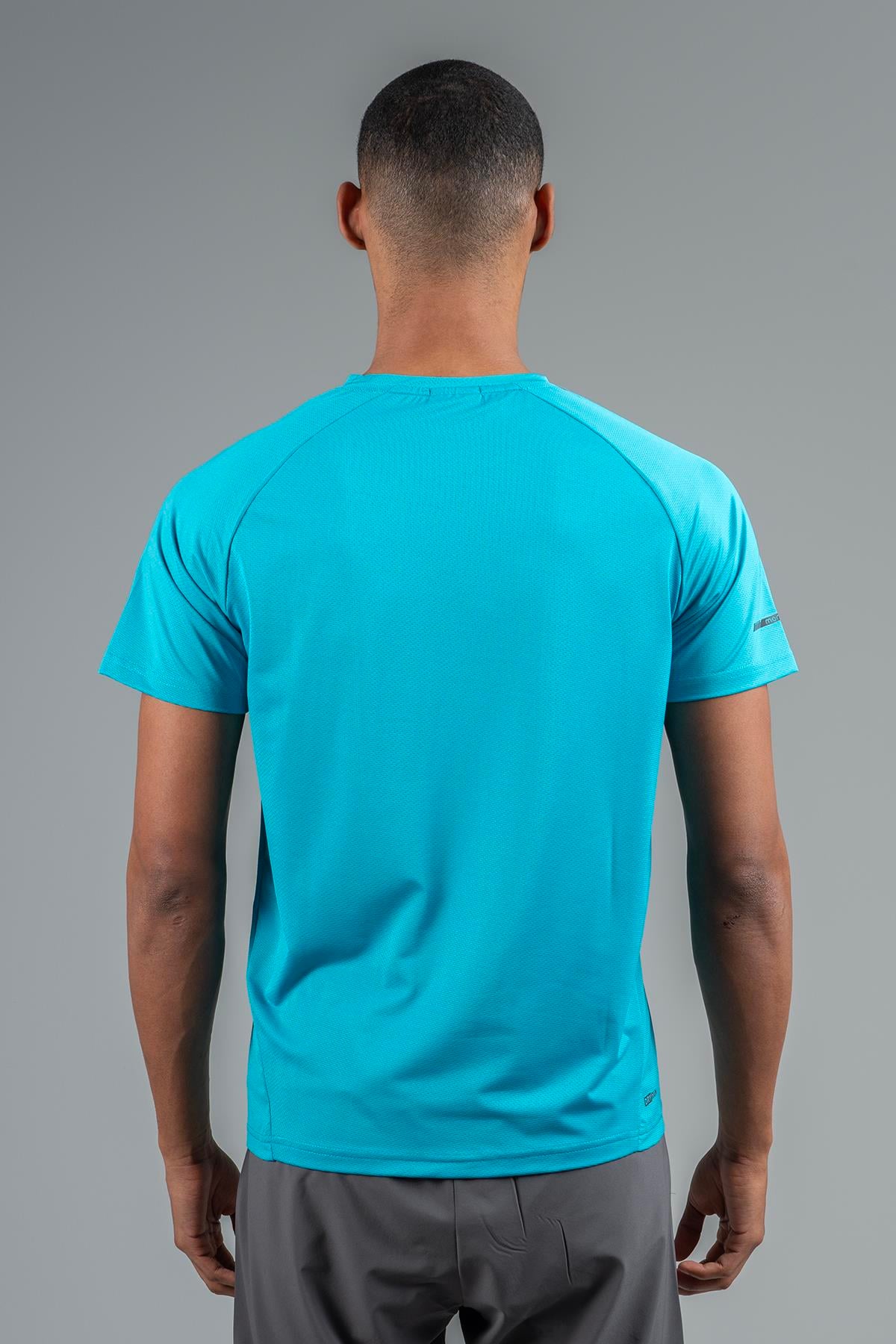 Maraton Active Regular Erkek Bisiklet Yaka  Reglan Kol Koşu MAVİ T-shirt 22750