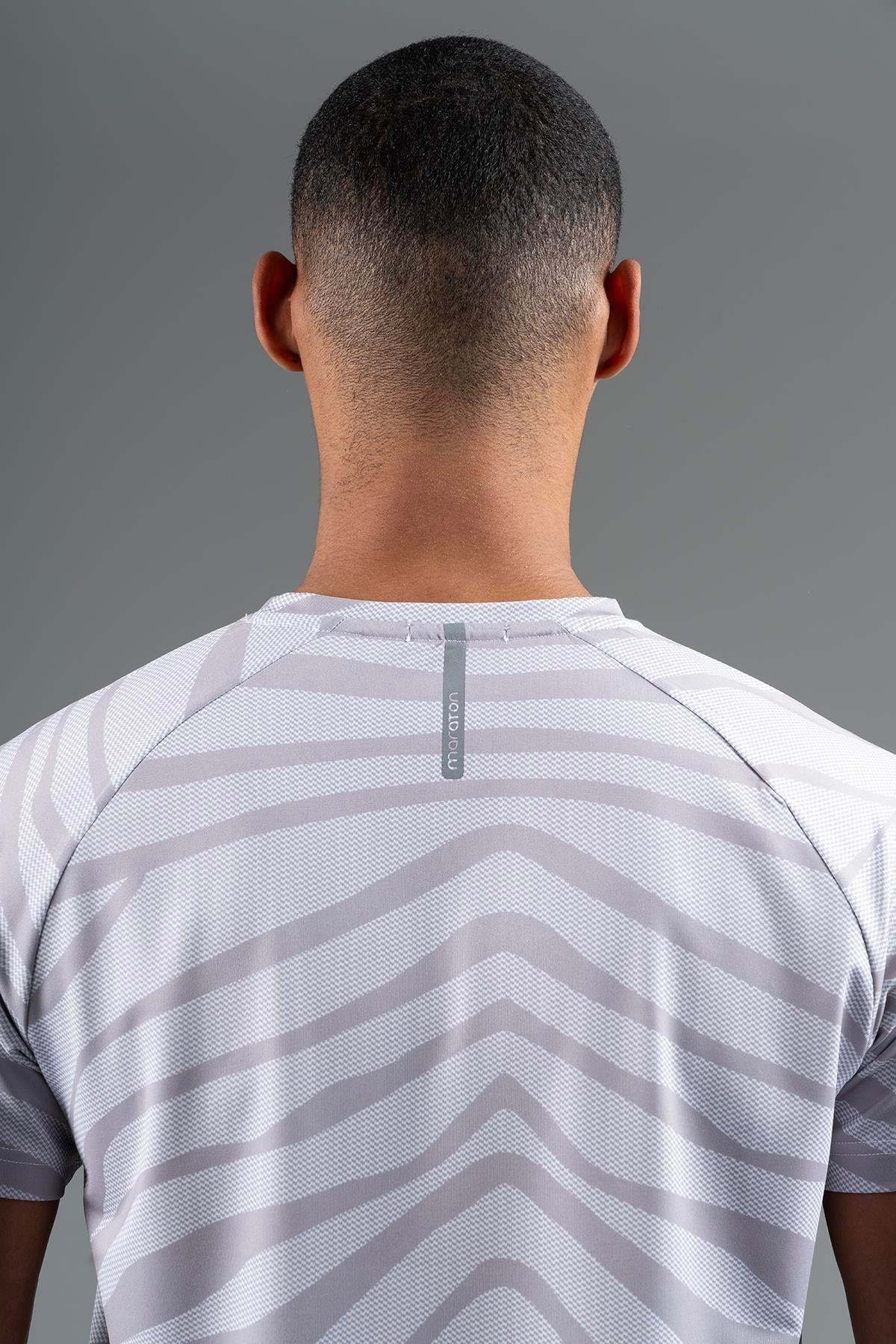 Maraton Active Regular Erkek Bisiklet Yaka  Reglan Kol Koşu Beyaz T-shirt 22734