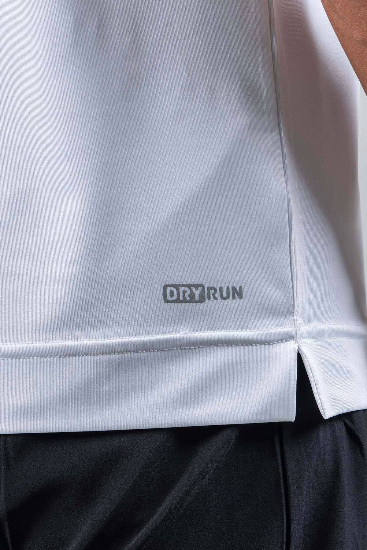 Maraton Active Regular Erkek Bisiklet Yaka  Reglan Kol Koşu Beyaz T-shirt 23219