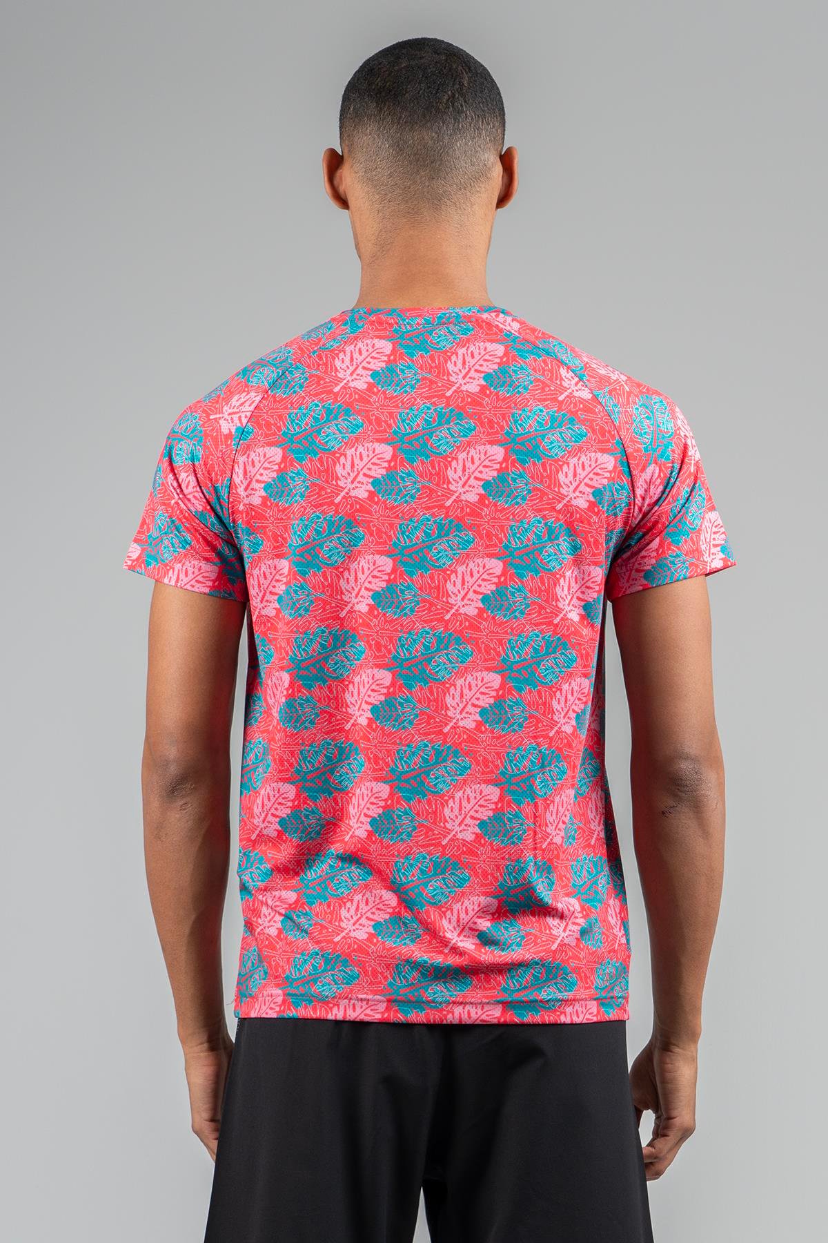 Maraton Active Regular Erkek Bisiklet Yaka  Reglan Kol Koşu Pembe T-shirt 22742