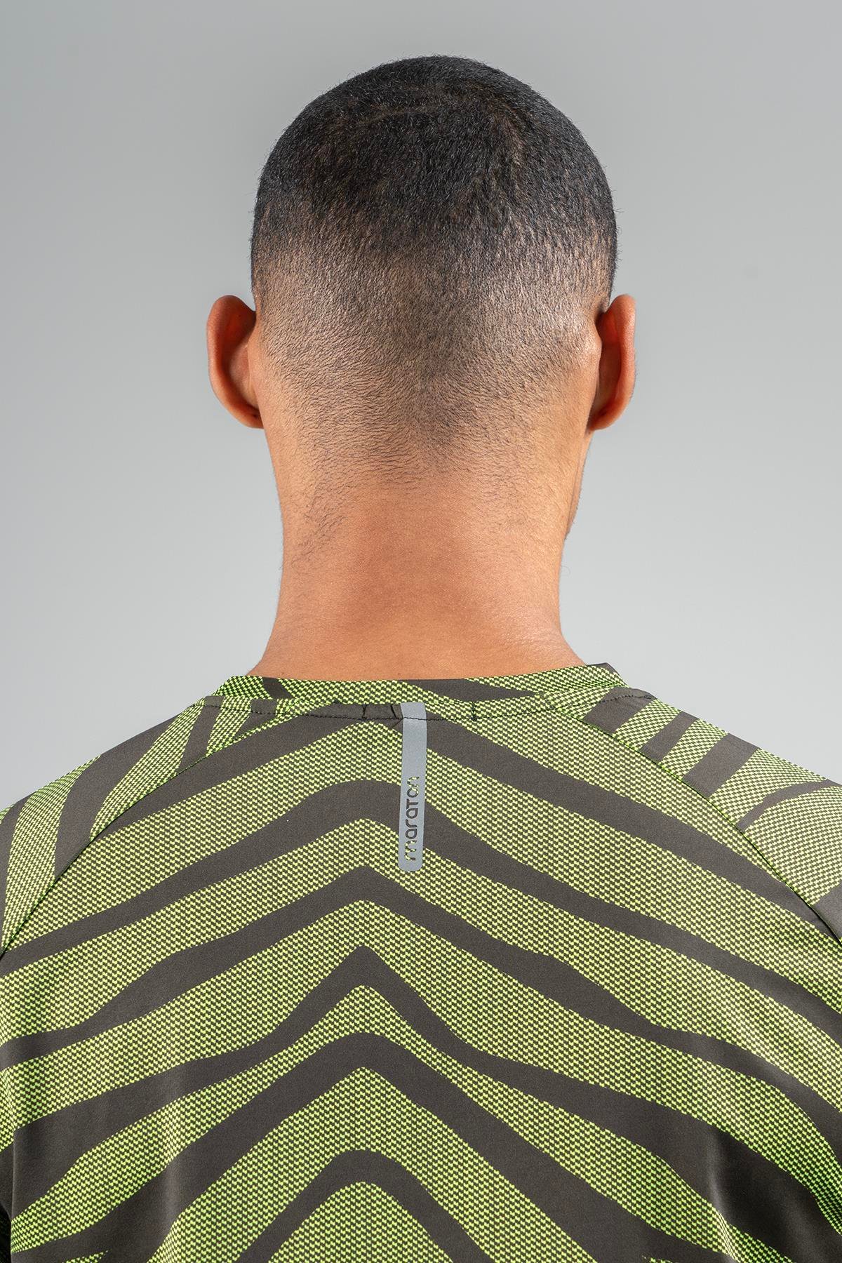 Maraton Active Regular Erkek Bisiklet Yaka  Reglan Kol Koşu Neon Yeşil T-shirt 22734
