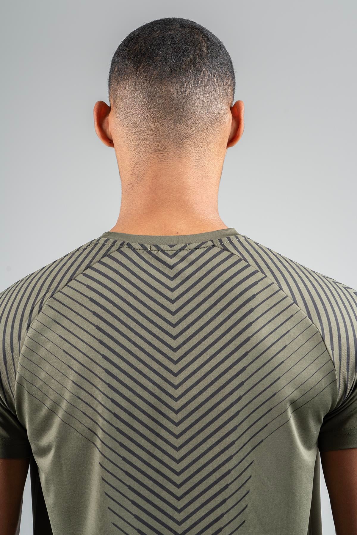Maraton Active Regular Erkek Bisiklet Yaka  Reglan Kol Koşu Açık Haki T-shirt 23219