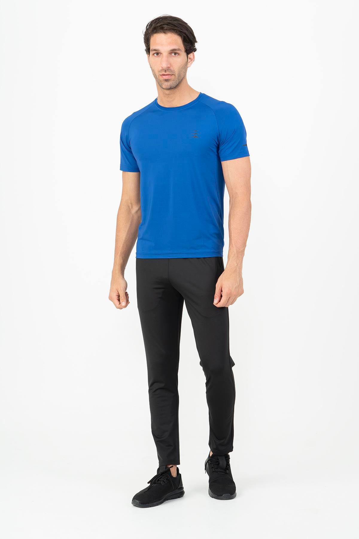 Maraton Active Regular Erkek Bisiklet Yaka  Reglan Kol Koşu Saks T-shirt 21851