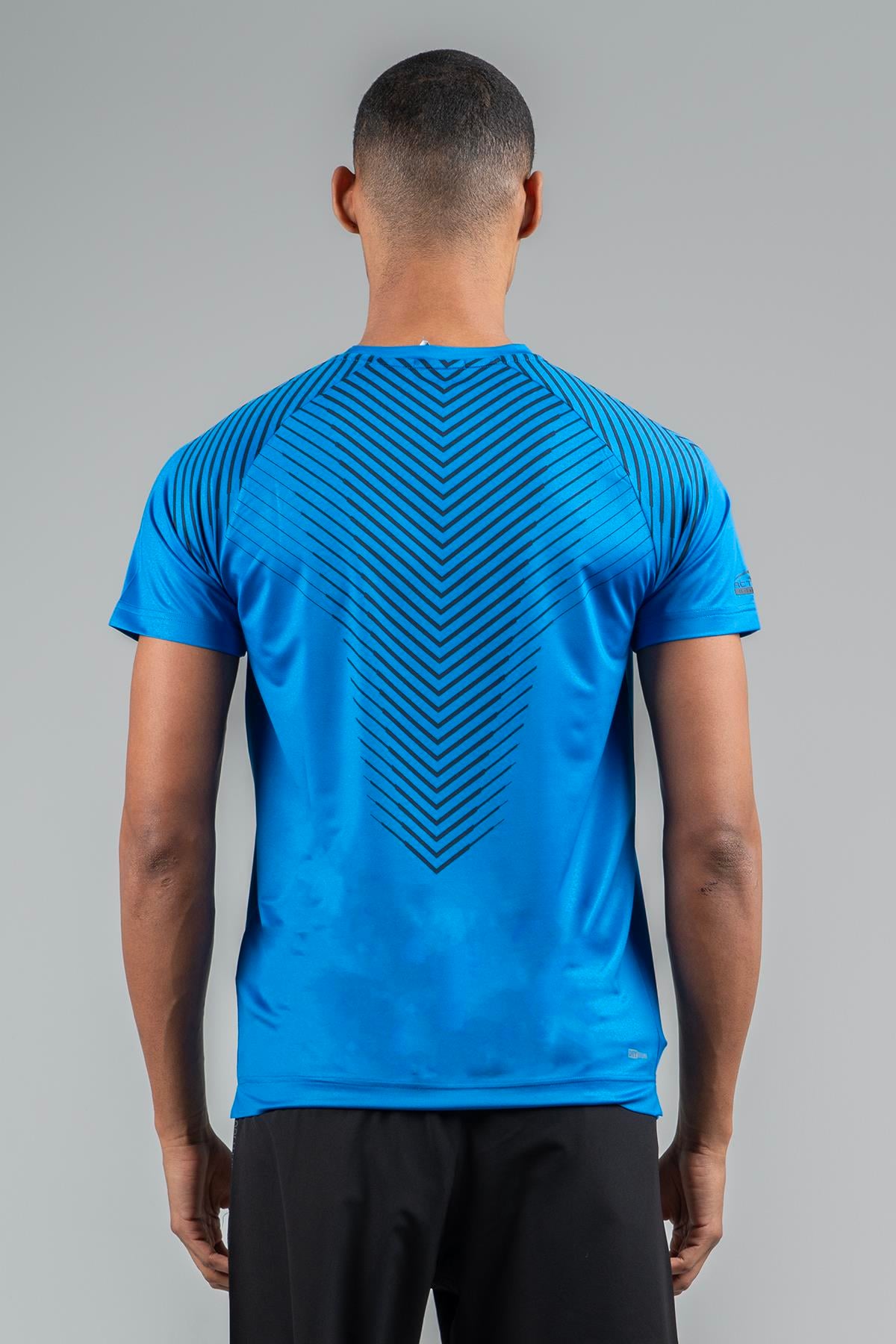 Maraton Active Regular Erkek Bisiklet Yaka  Reglan Kol Koşu Saks T-shirt 23219