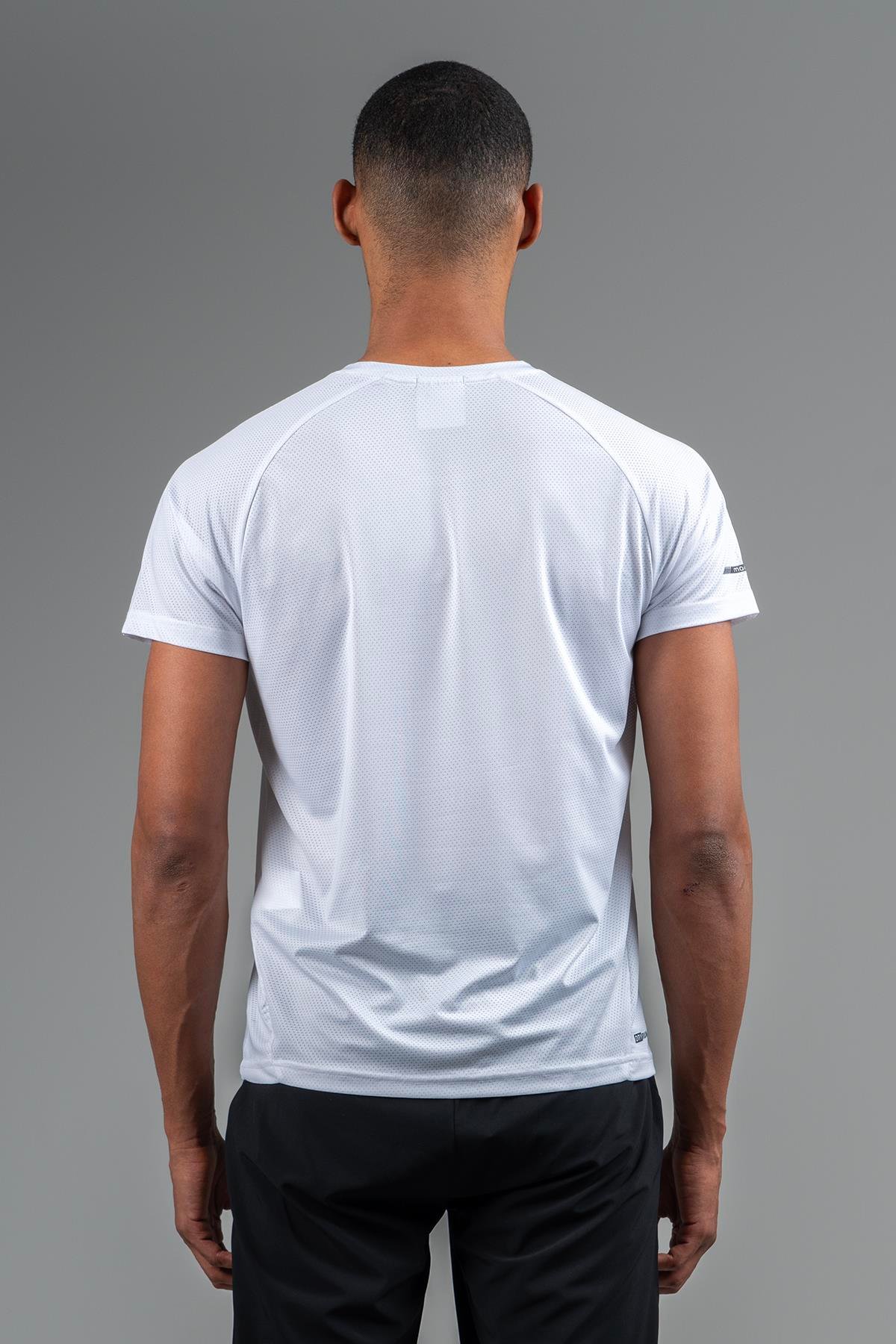 Maraton Active Regular Erkek Bisiklet Yaka  Reglan Kol Koşu Beyaz T-shirt 22750