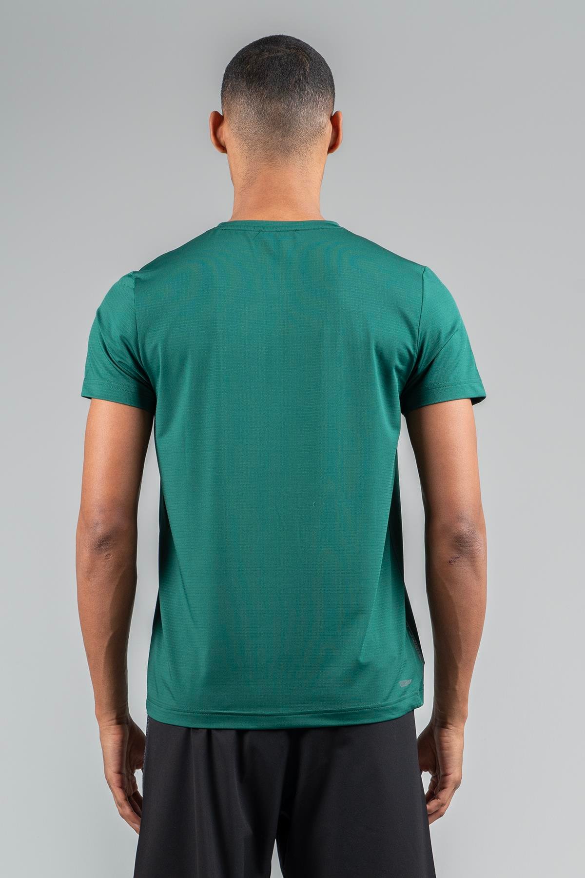 Maraton Active Regular Erkek Bisiklet Yaka  Kısa Kol Koşu Yeşil T-shirt 22751