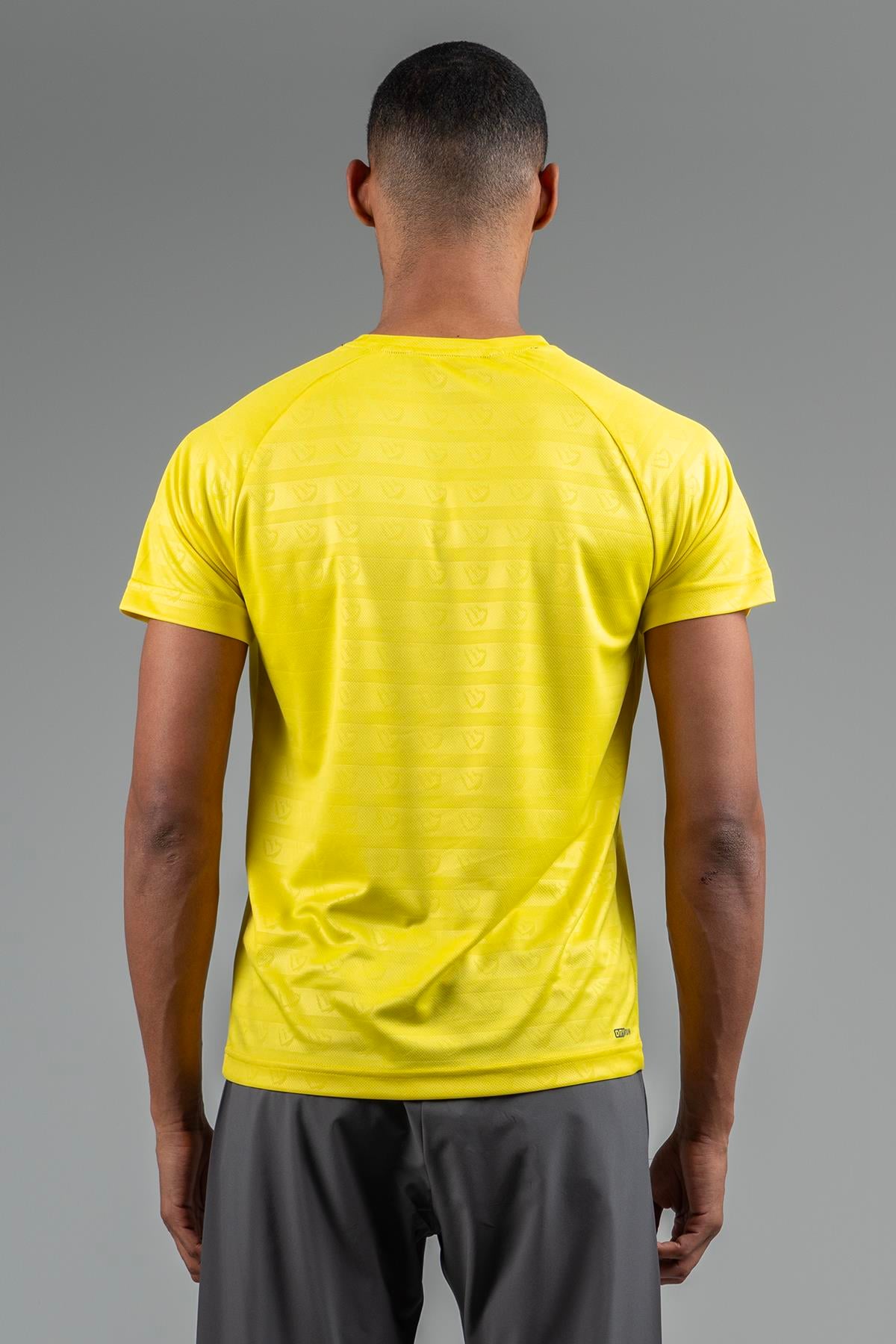 Maraton Active Regular Erkek Bisiklet Yaka  Reglan Kol Koşu Sarı T-shirt 22742