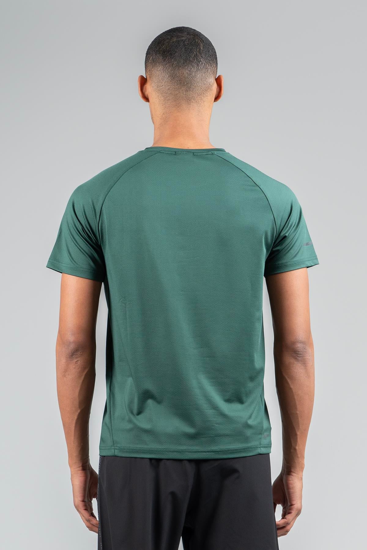 Maraton Active Regular Erkek Bisiklet Yaka  Reglan Kol Koşu Yeşil T-shirt 22750