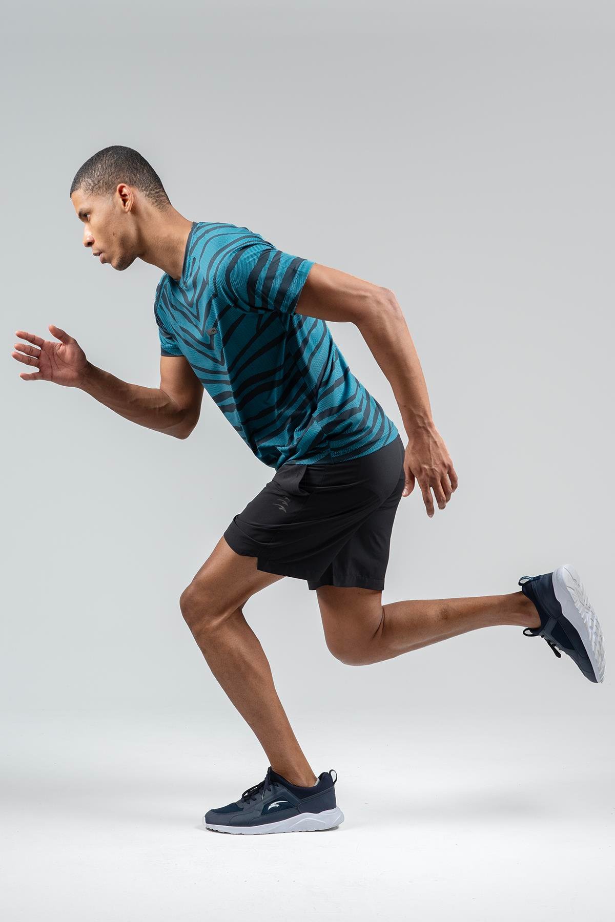 Maraton Active Regular Erkek Bisiklet Yaka  Reglan Kol Koşu Turkuaz T-shirt 22734