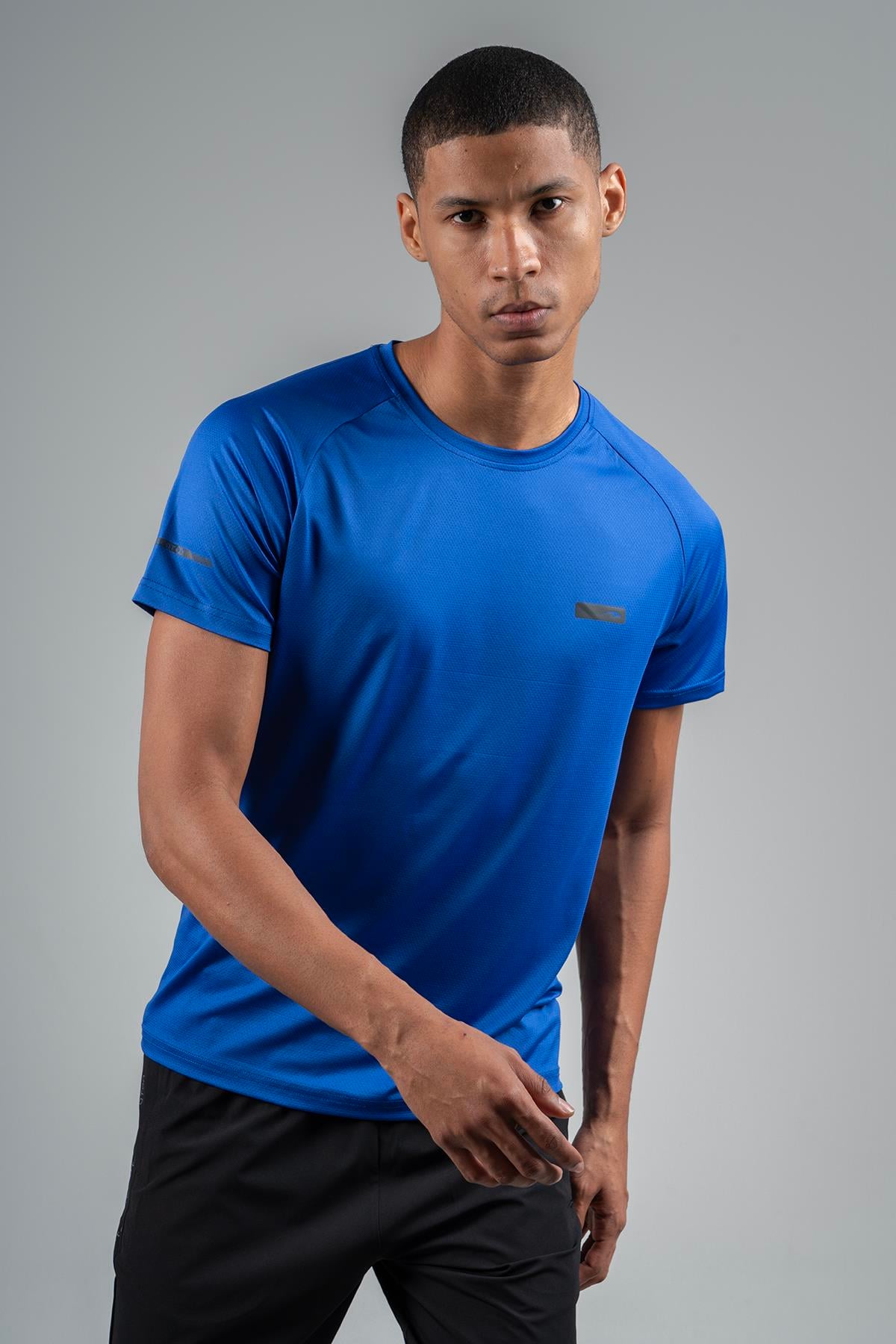 Maraton Active Regular Erkek Bisiklet Yaka  Reglan Kol Koşu Saks T-shirt 22750
