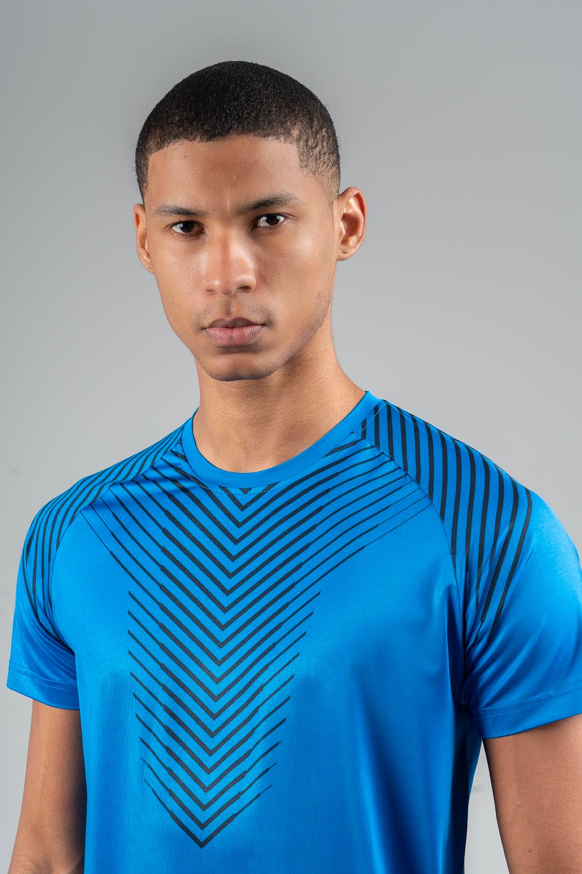 Maraton Active Regular Erkek Bisiklet Yaka  Reglan Kol Koşu Saks T-shirt 23219